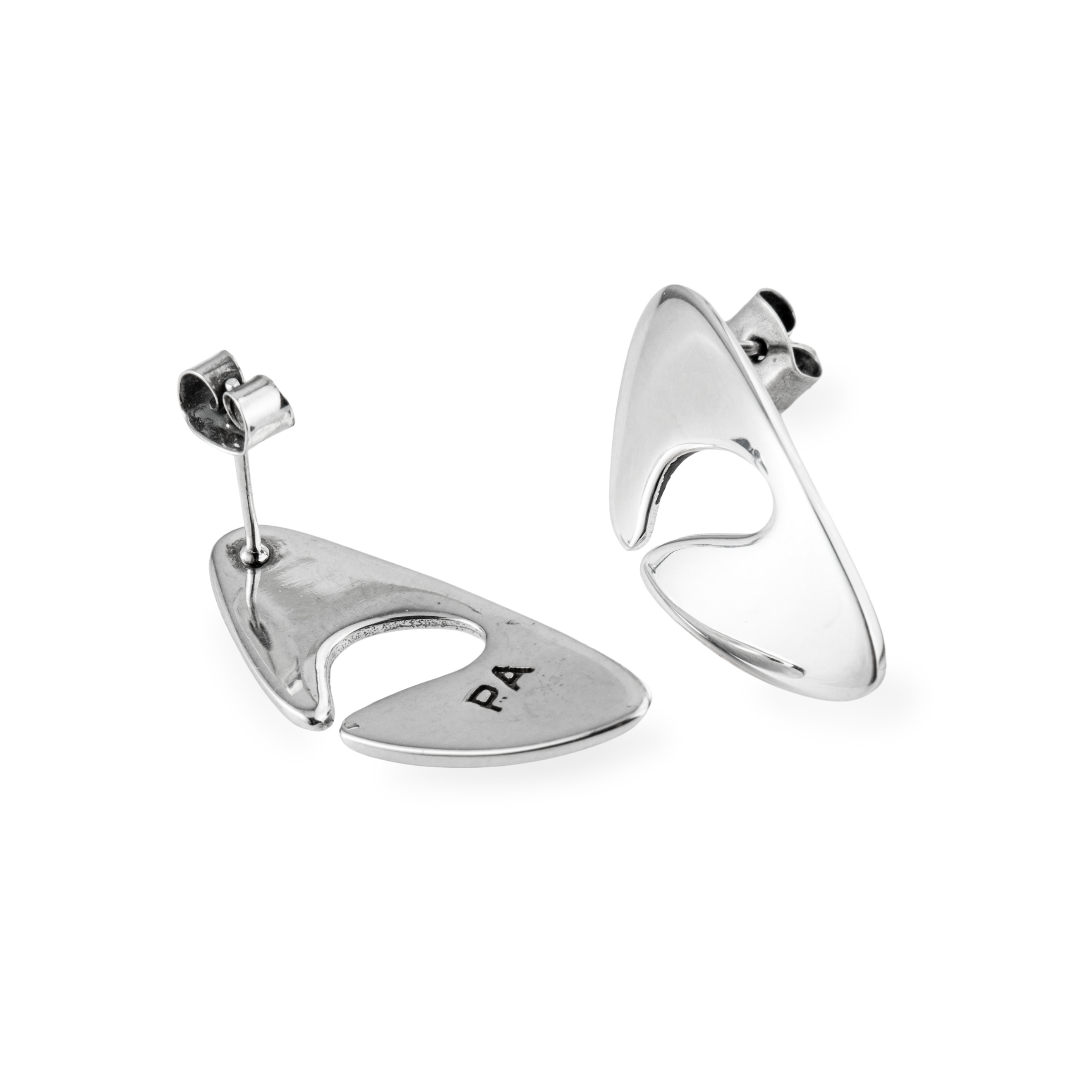 Серебристые серьги Lotta из латуни