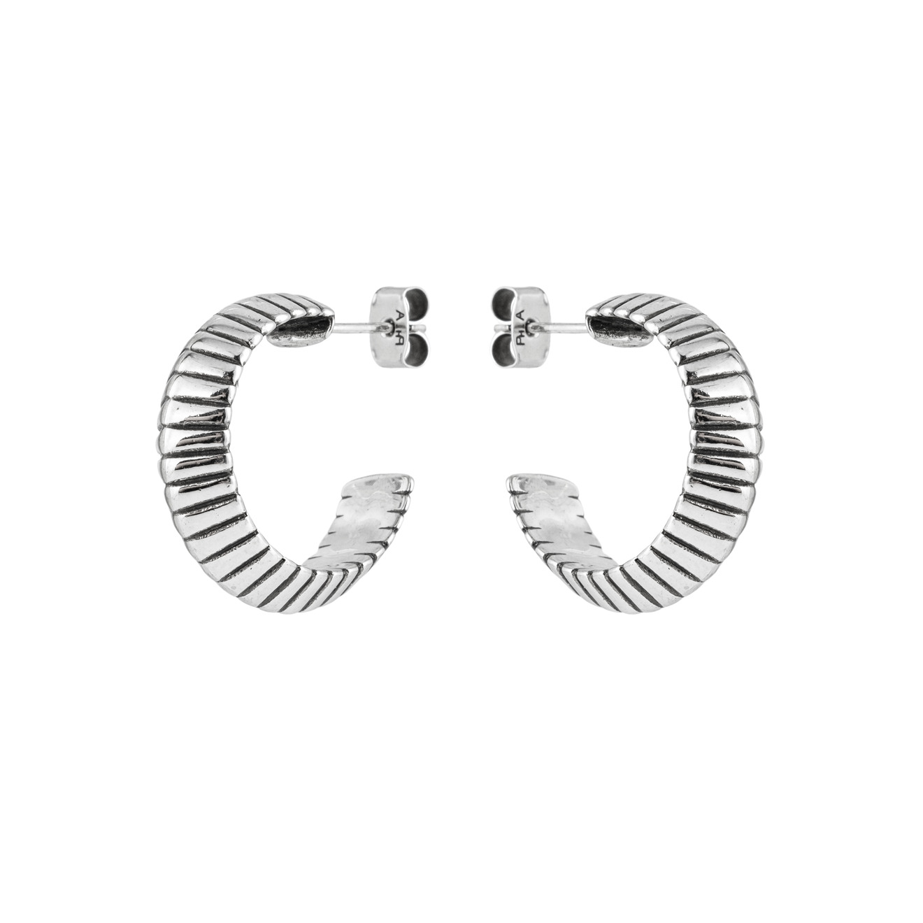 muller jens logo beginnings Philippe Audibert Серьги-кольца Jens с серебряным покрытием