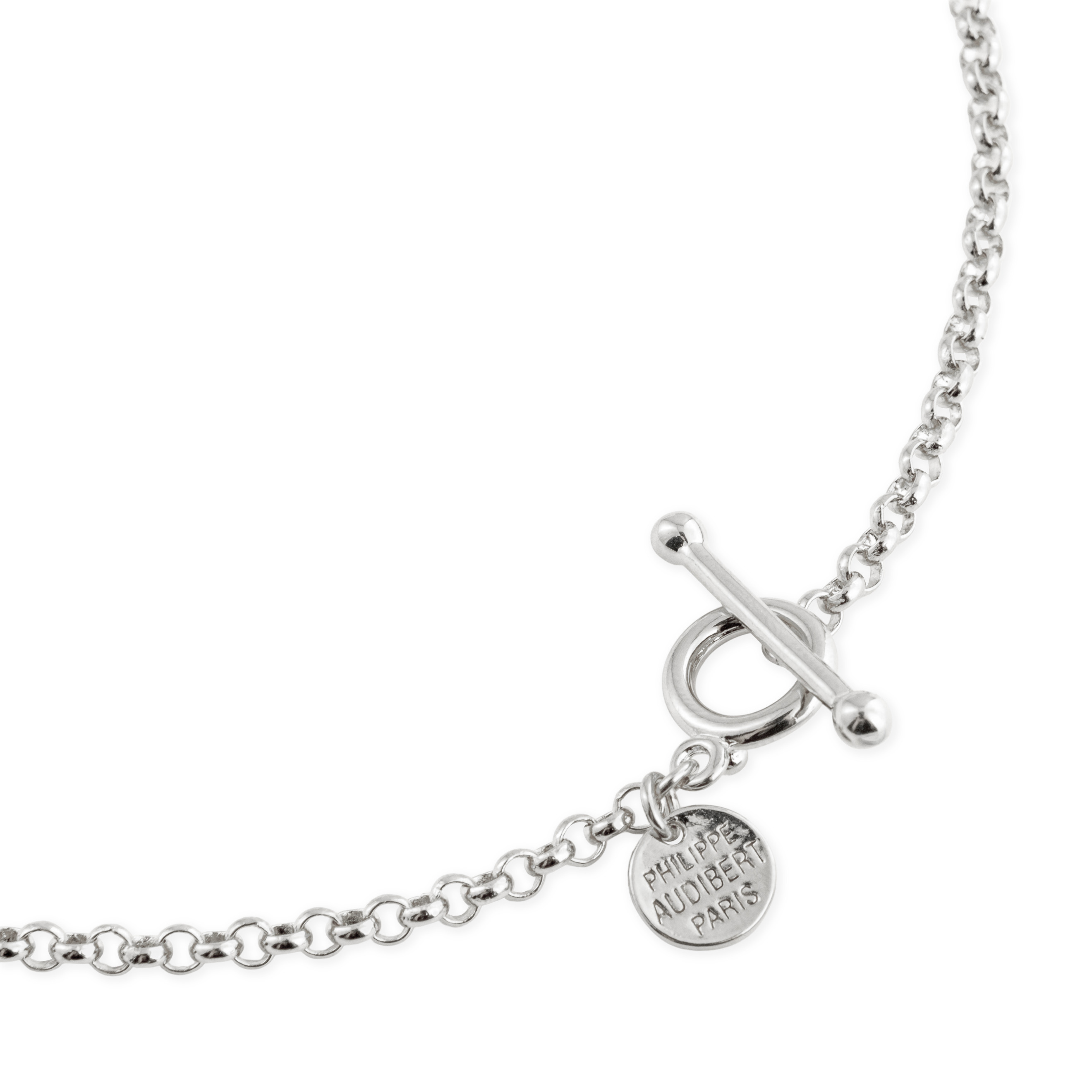 Серебристое колье из латуни Pia