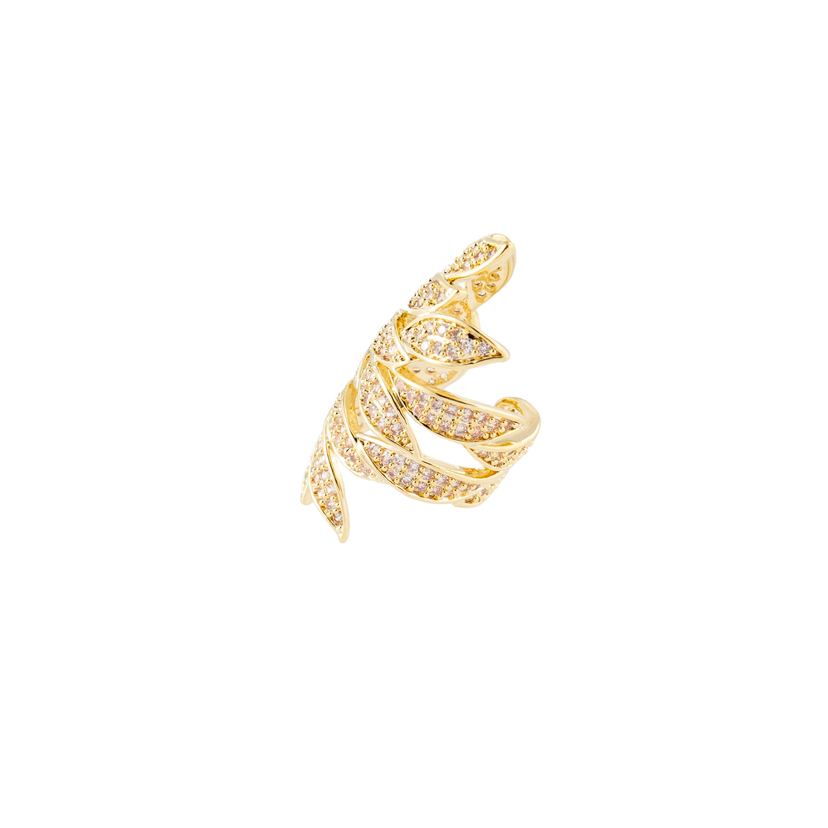 Golden cuff with leaves