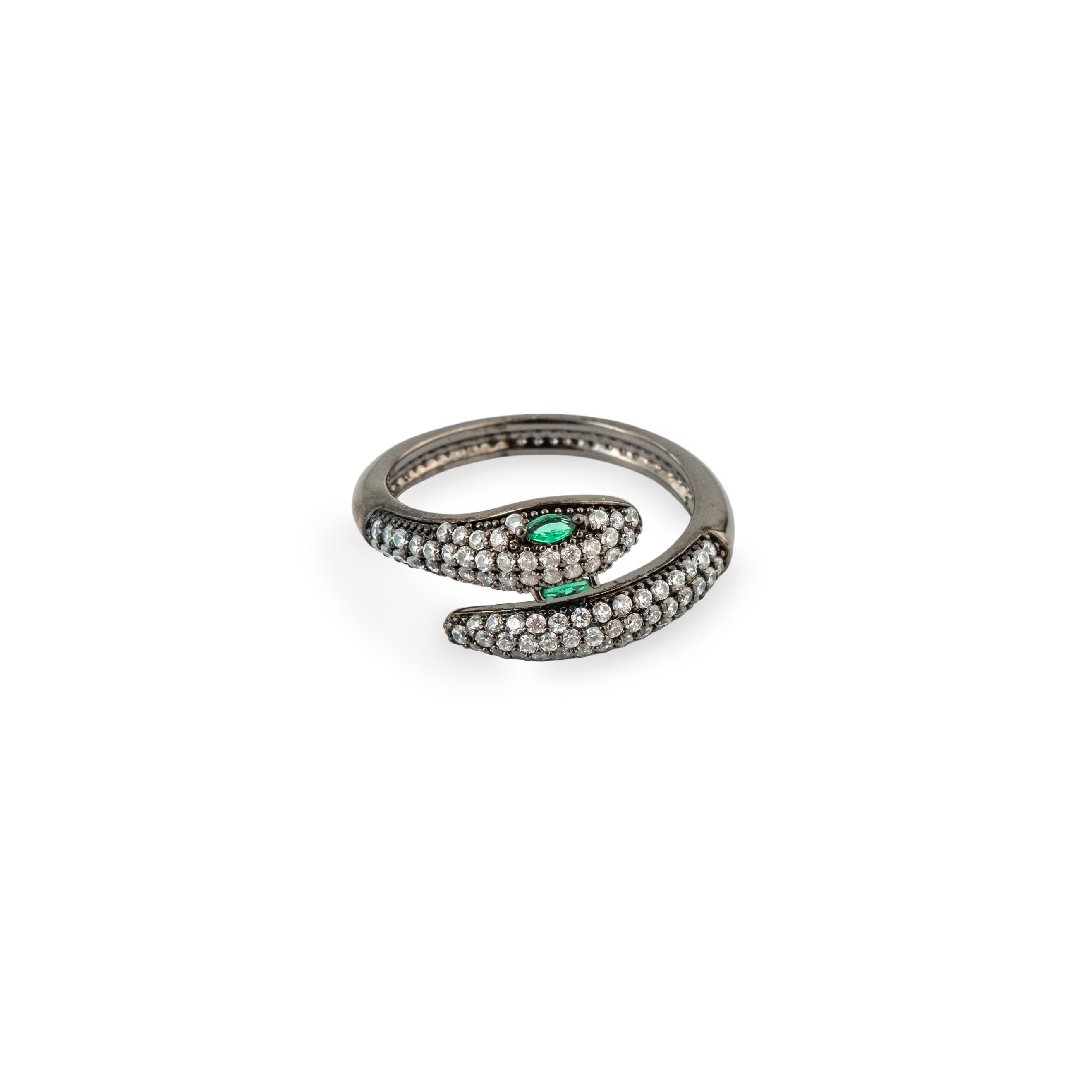 Blackened Snake Ring