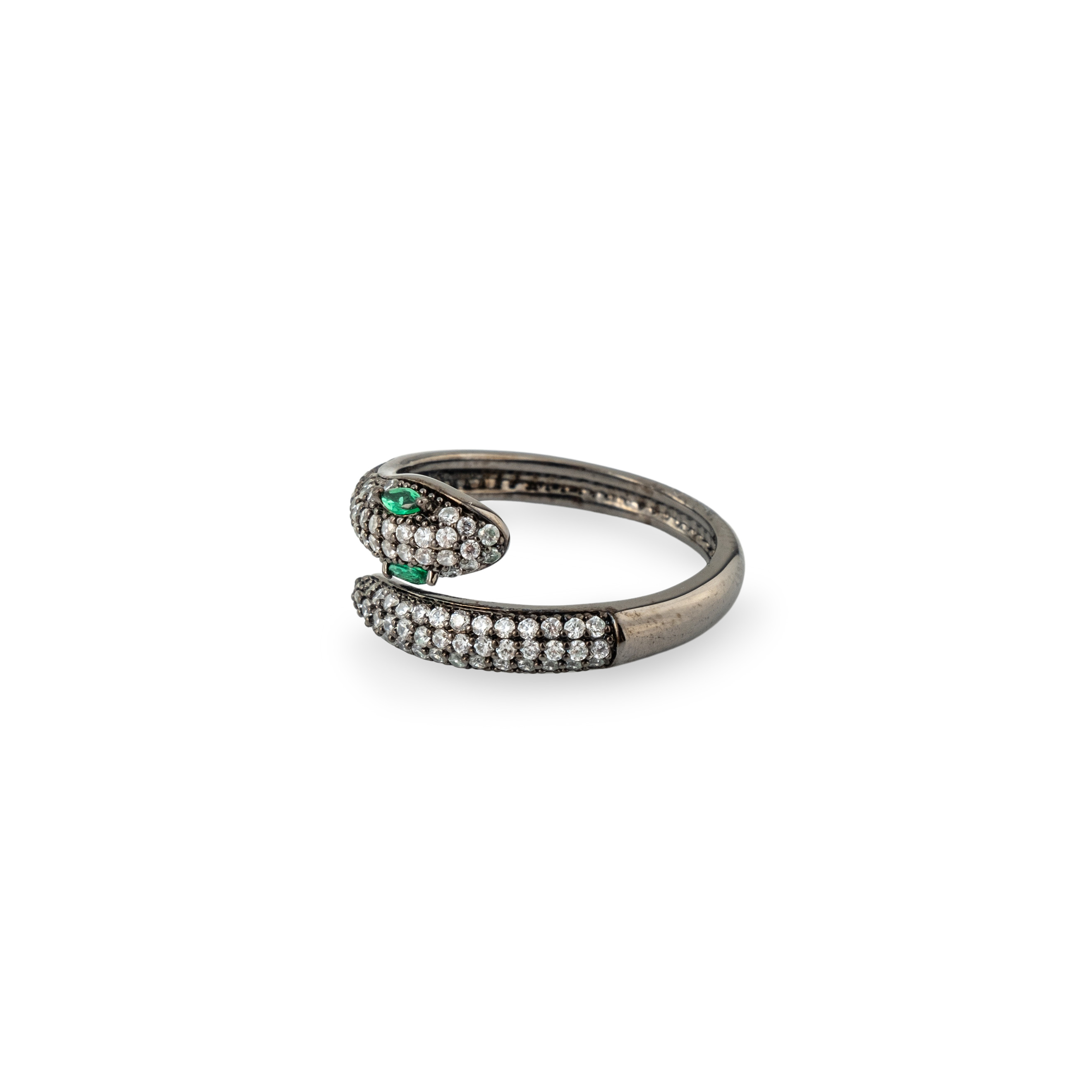 Blackened Snake Ring