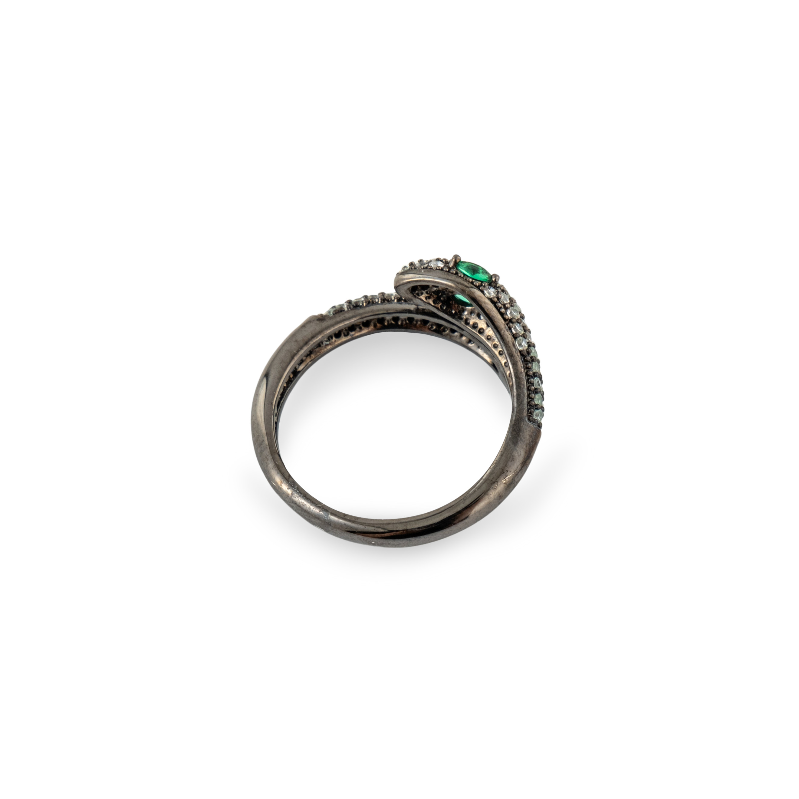 Blackened Snake Ring