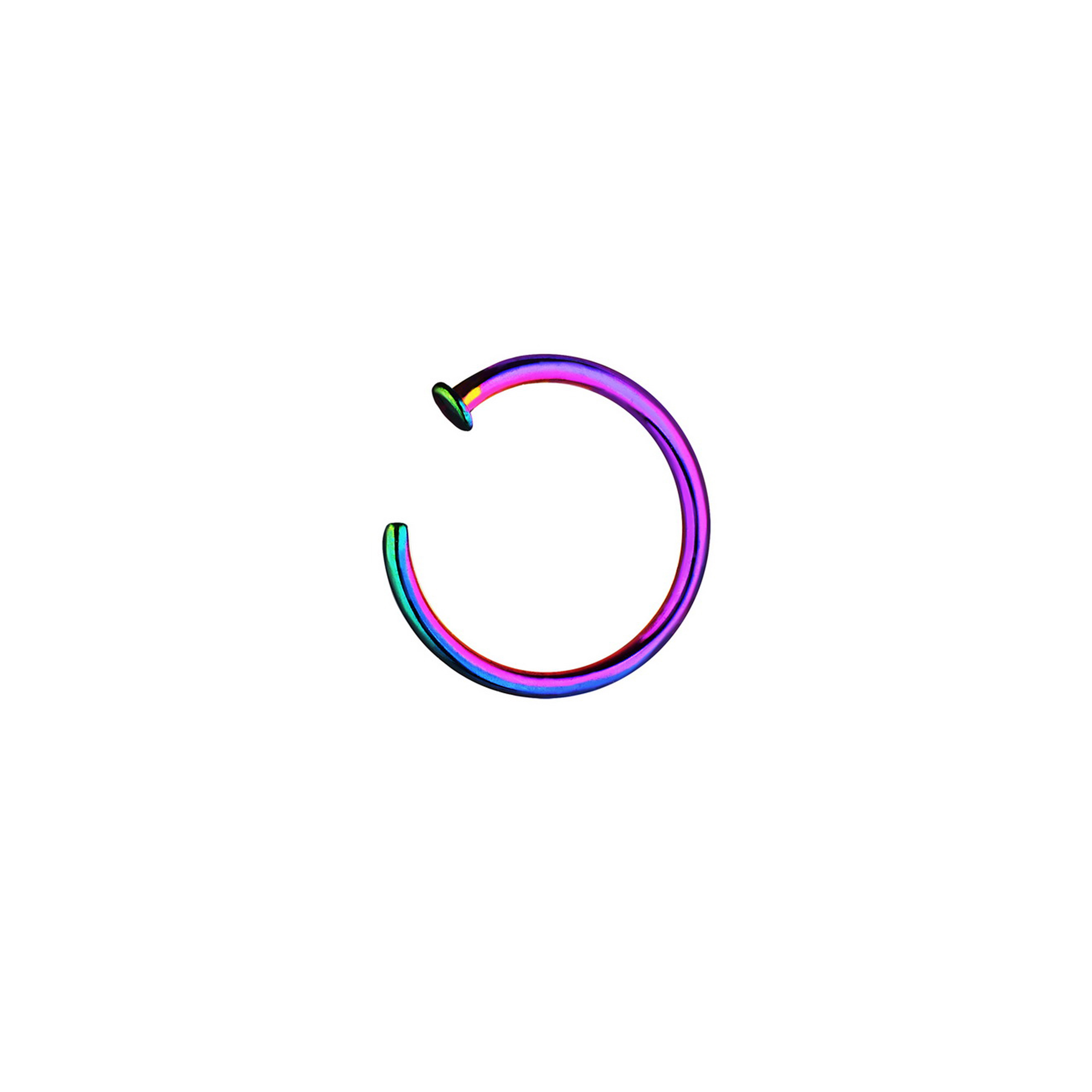 Gasoline piercing-a ring made of steel in the nose