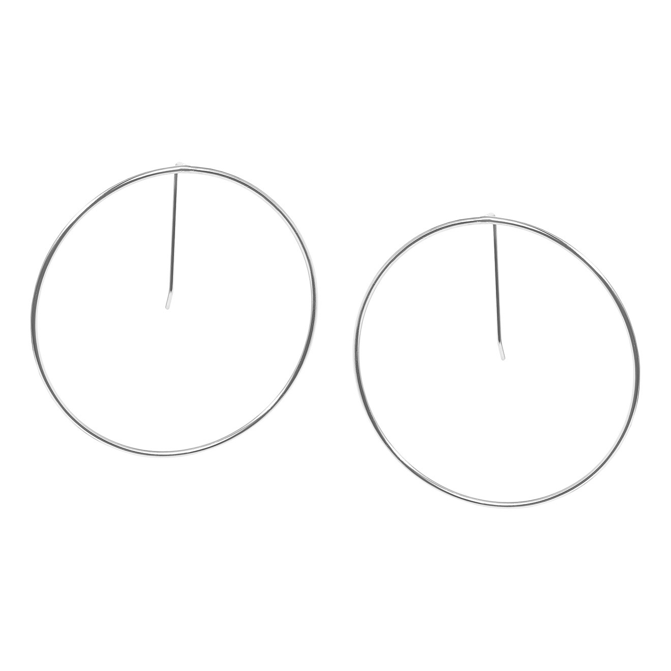 Khoshtrik Большие серьги-круги из серебра khoshtrik позолоченные серьги круги