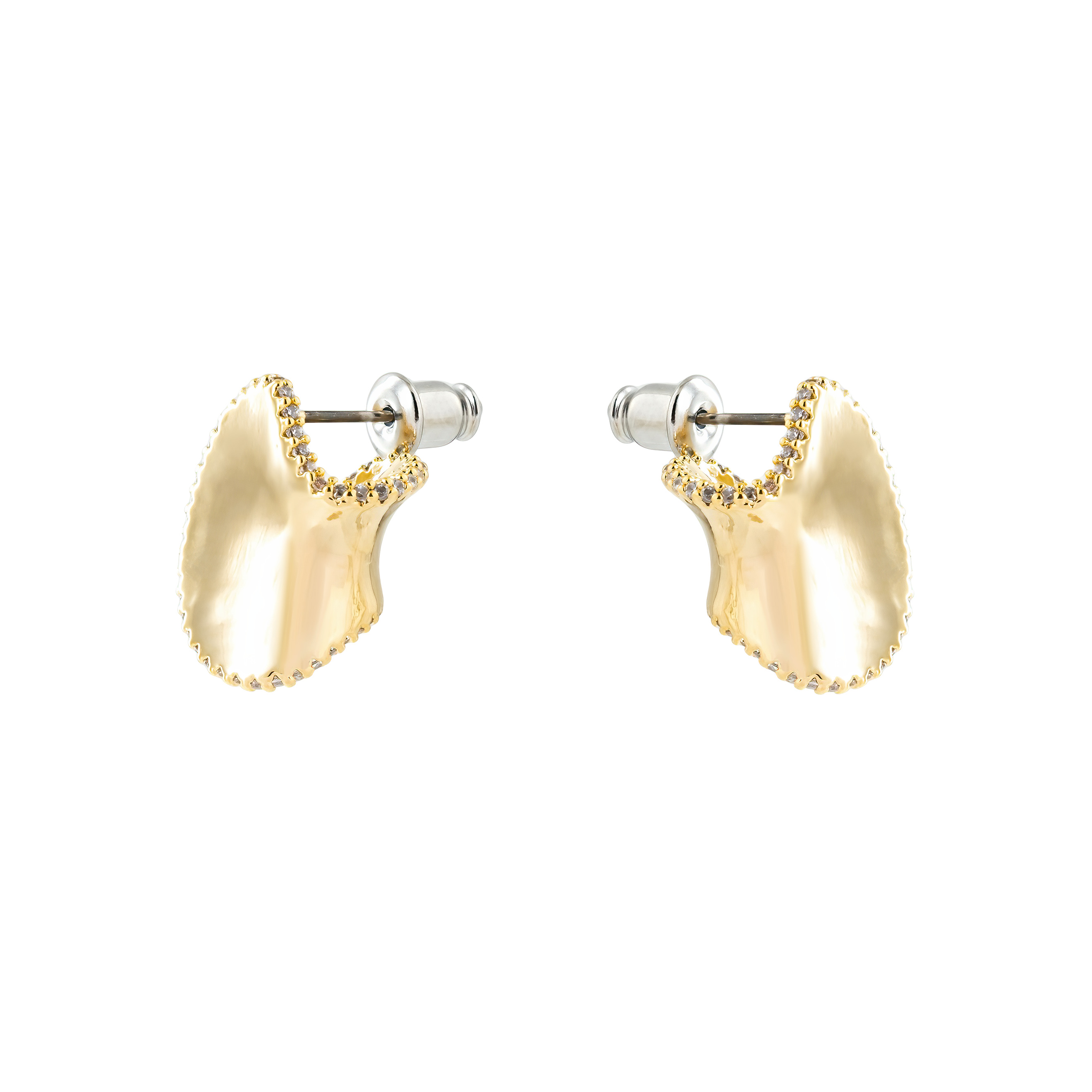 Golden Curved Earrings