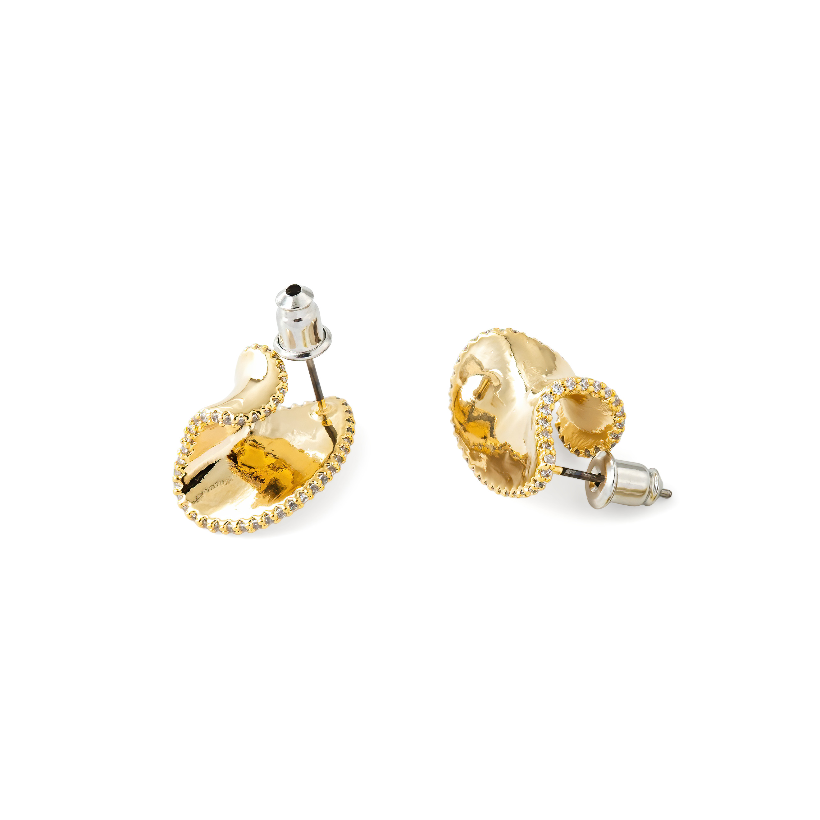 Golden Curved Earrings