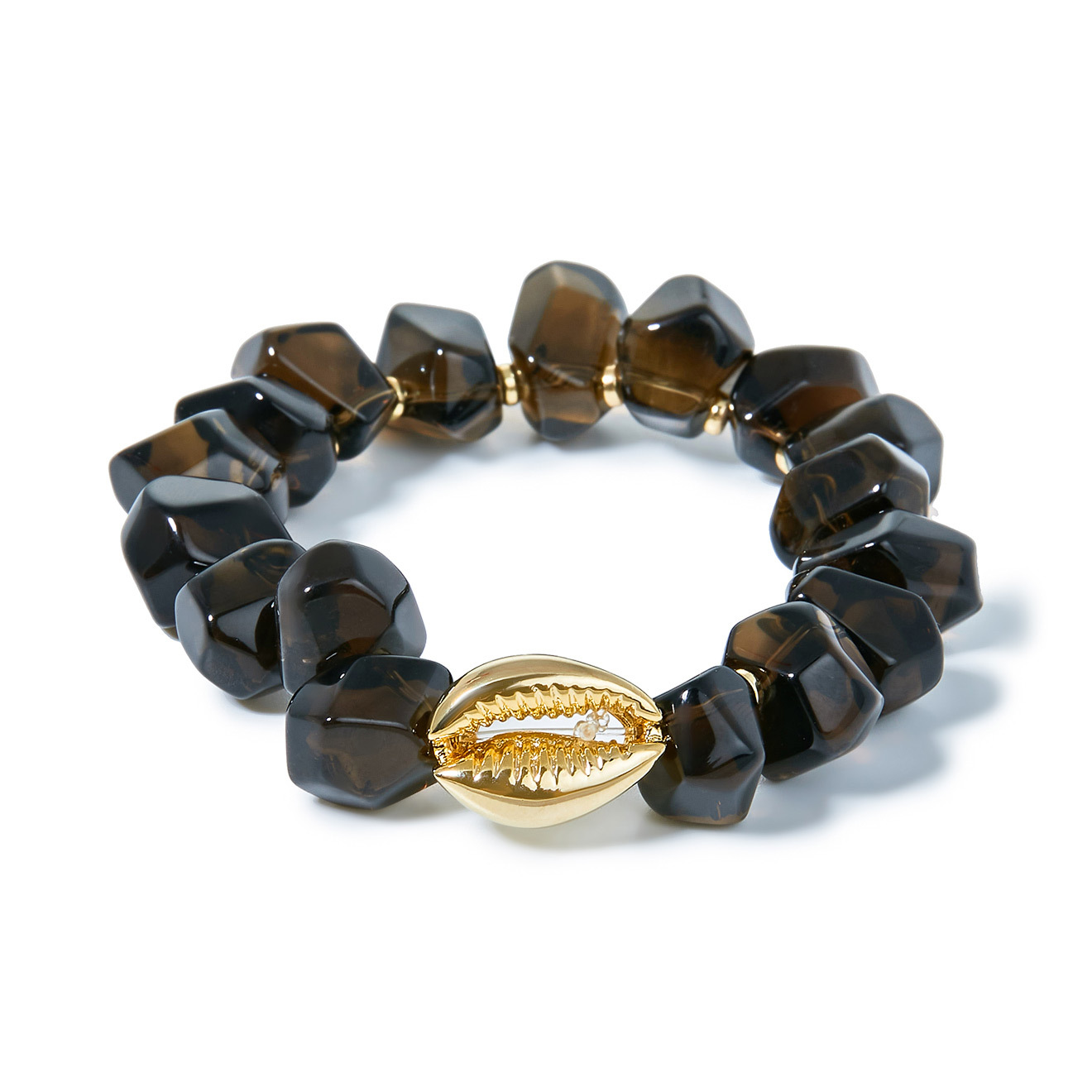 Позолоченный браслет Cowrie с раухтопазом