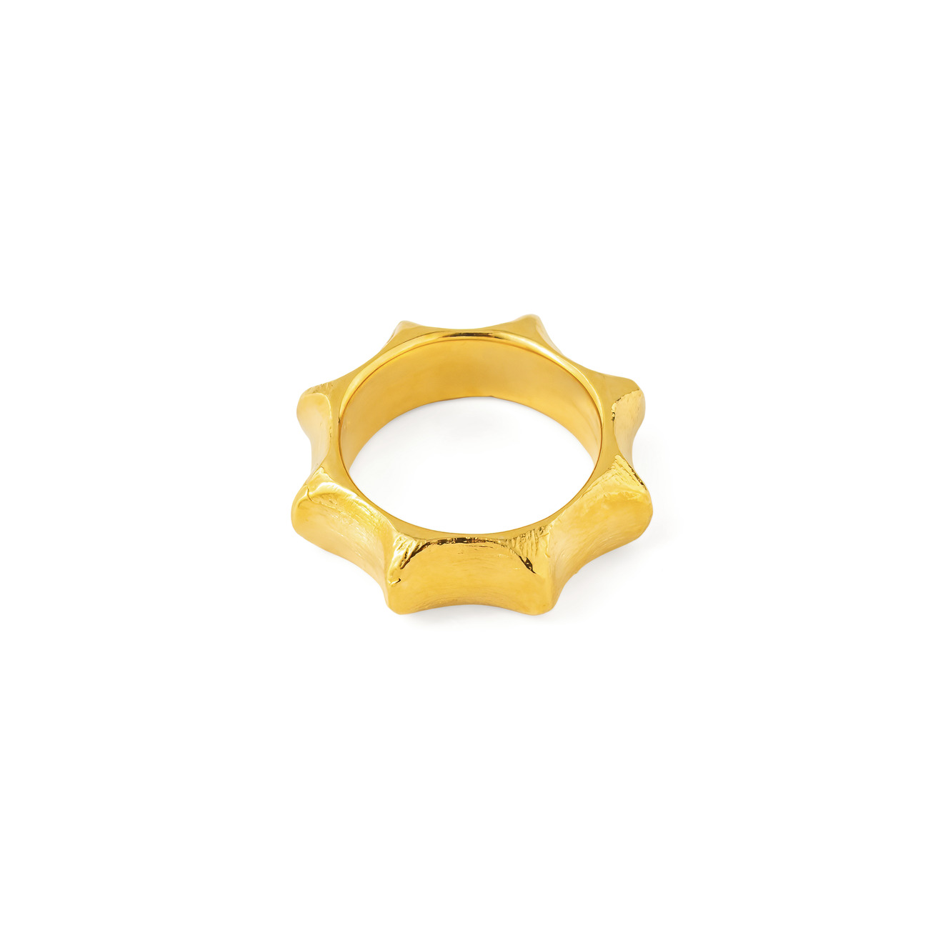 цена Sevenworlds позолоченное кольцо Starfruit