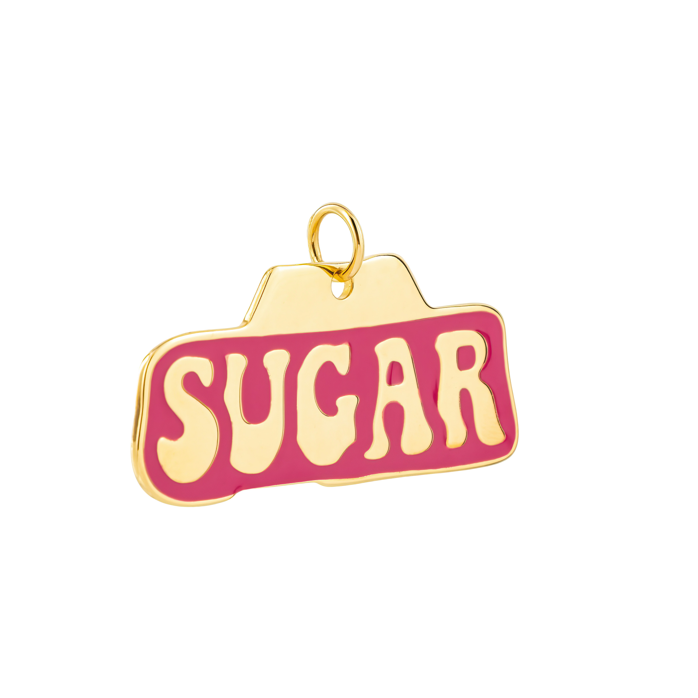 Золотистая подвеска Sugar с эмалью