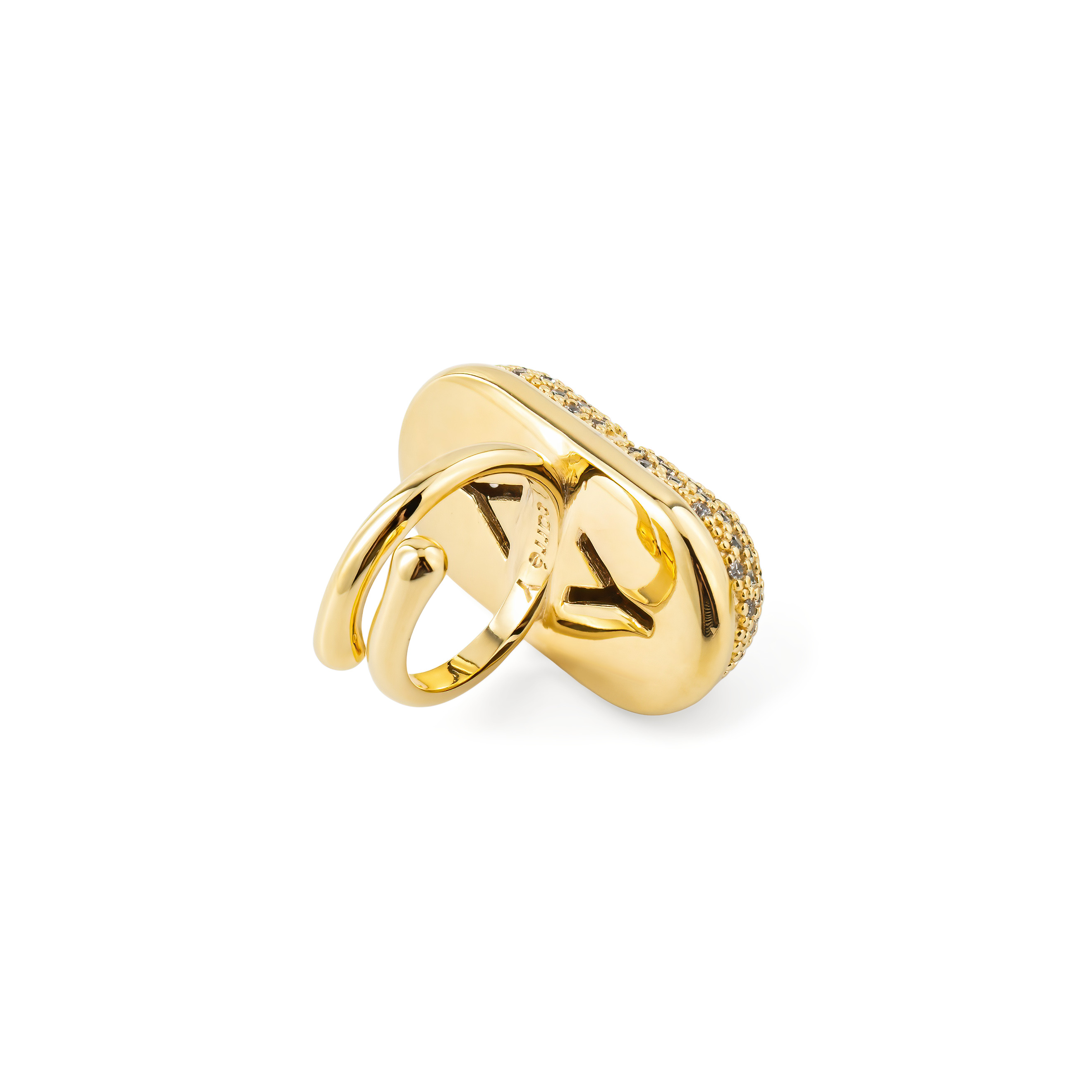 Золотистое кольцо Vesper Gold Star