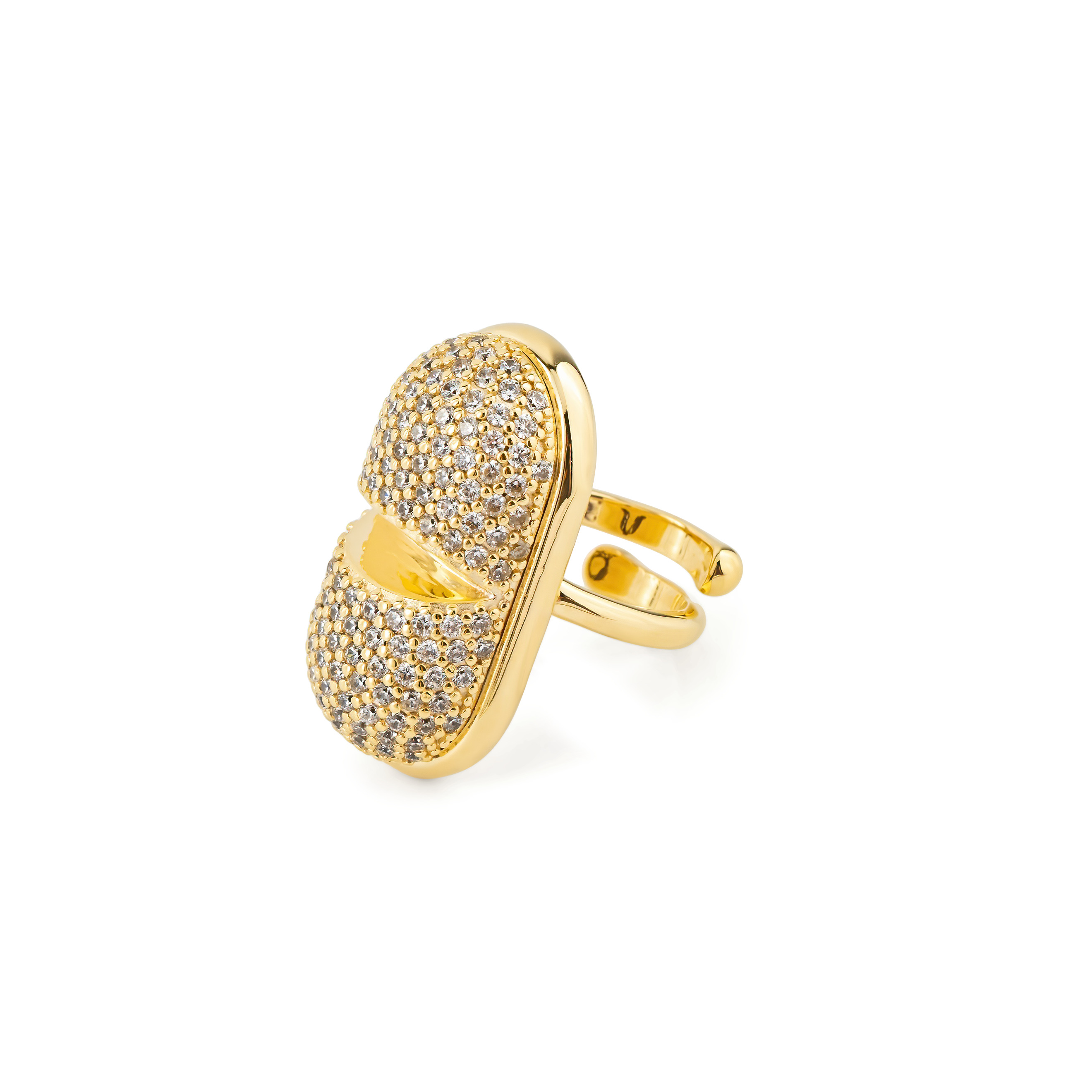Золотистое кольцо Vesper Gold Star