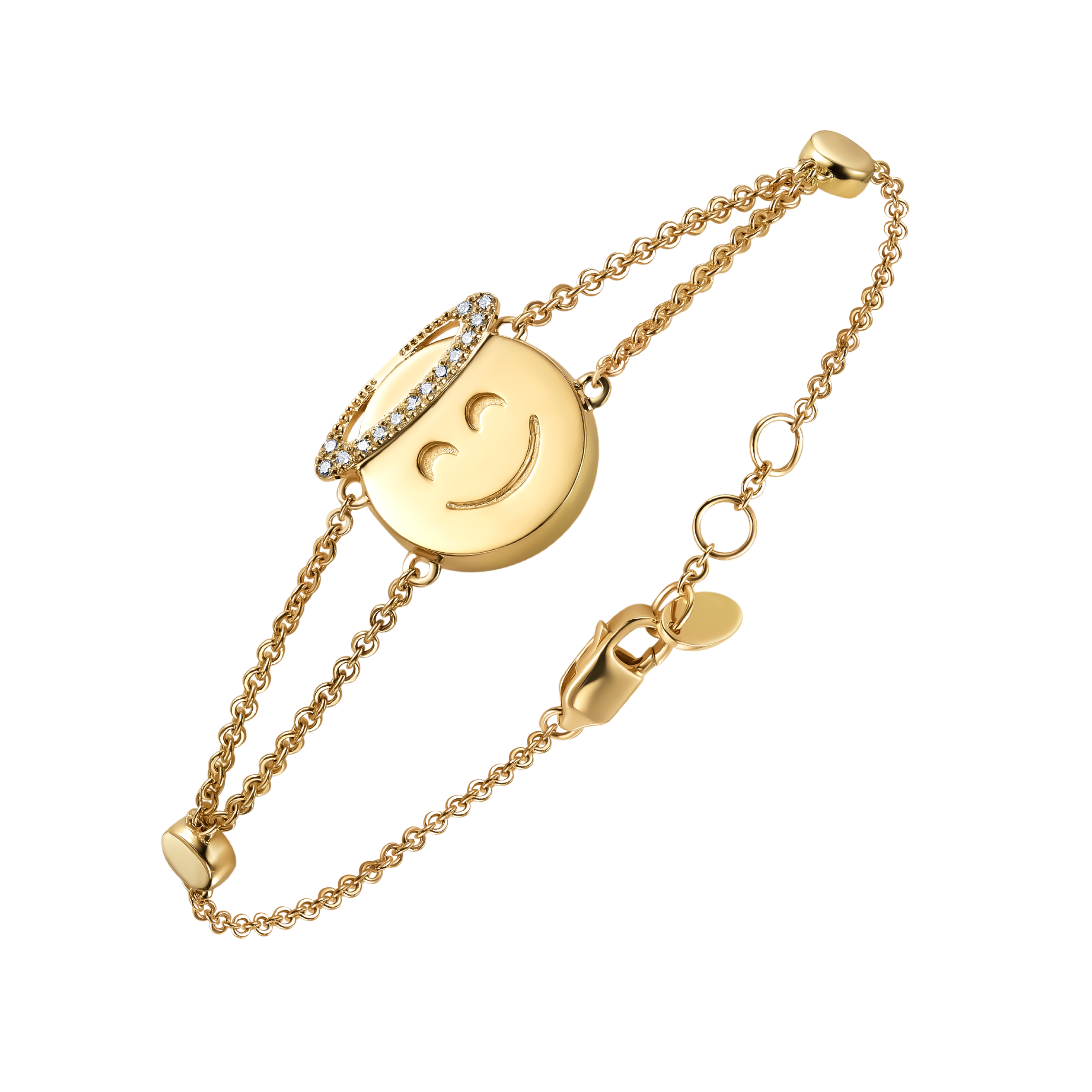 Emoji bracelet made of gold
