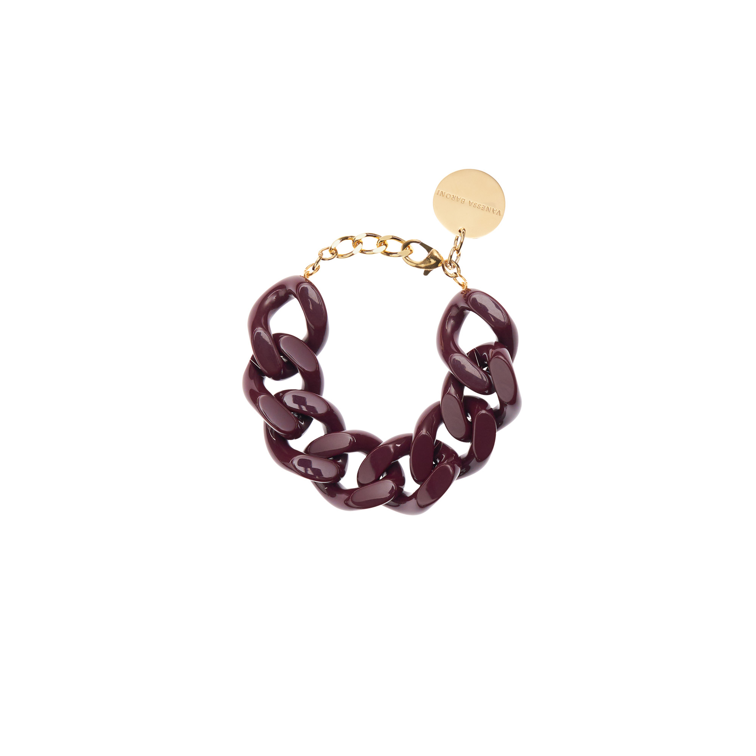 Eggplant bralset-a chain of large links