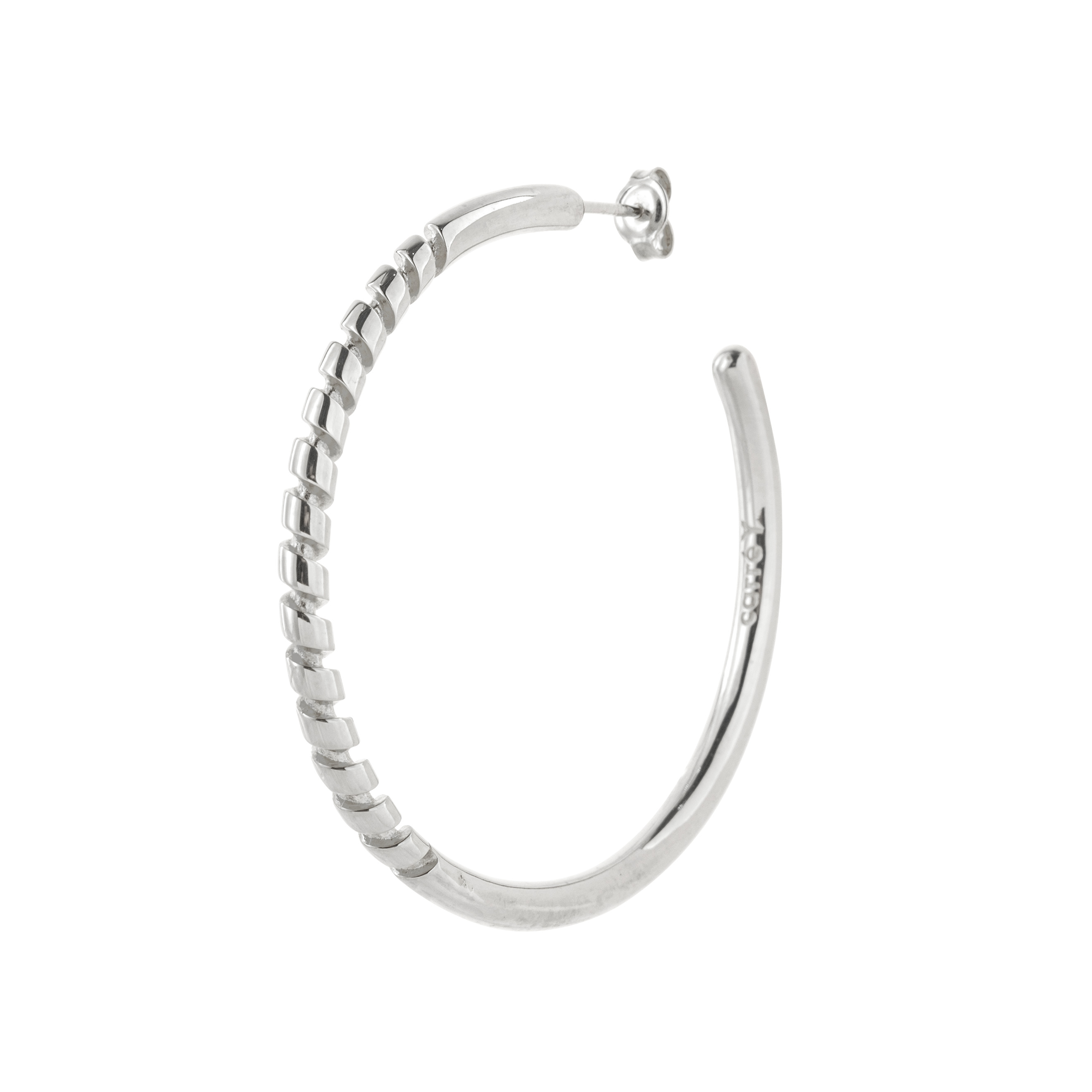 Серебристая моносерьга Lacy S 50
