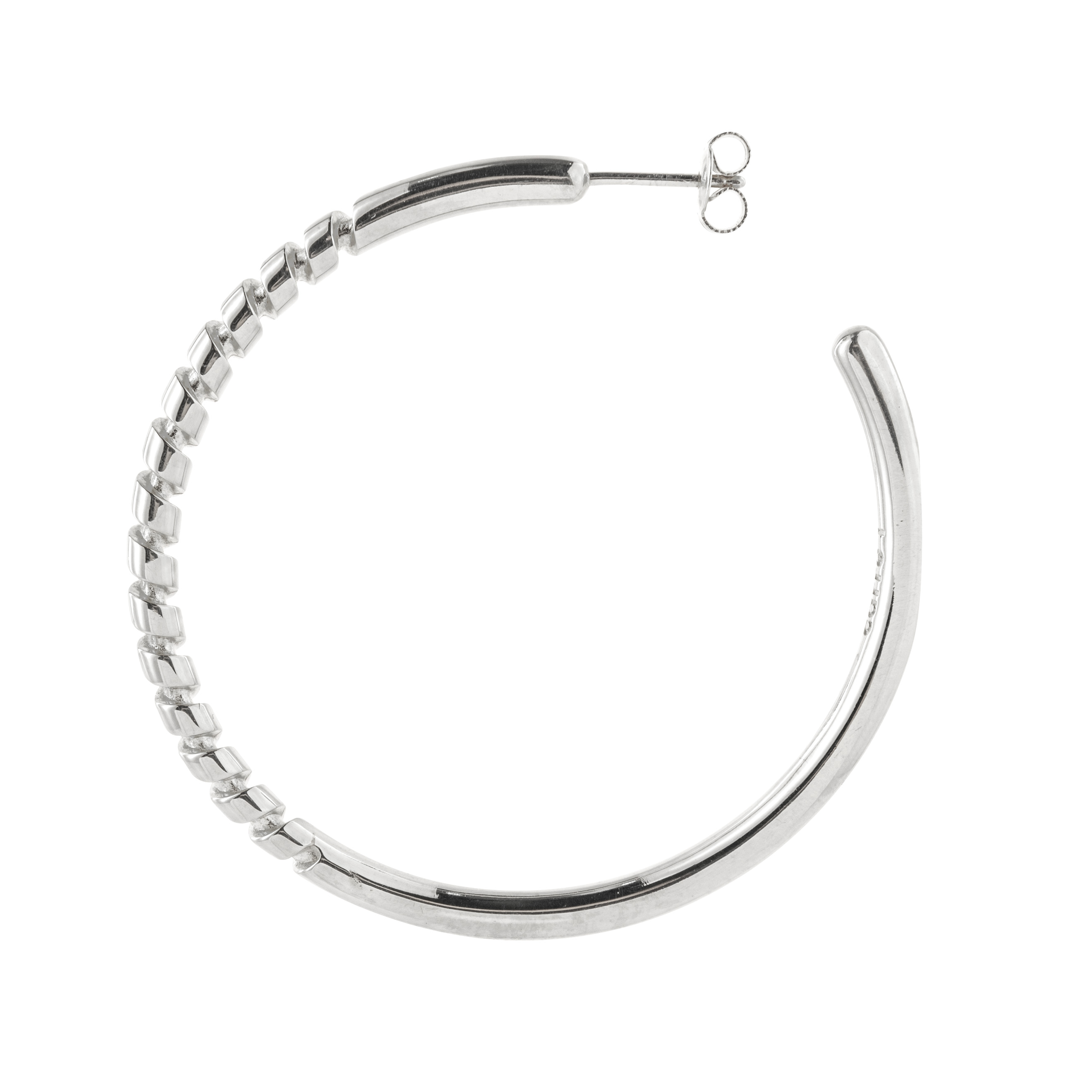 Серебристая моносерьга Lacy S 50