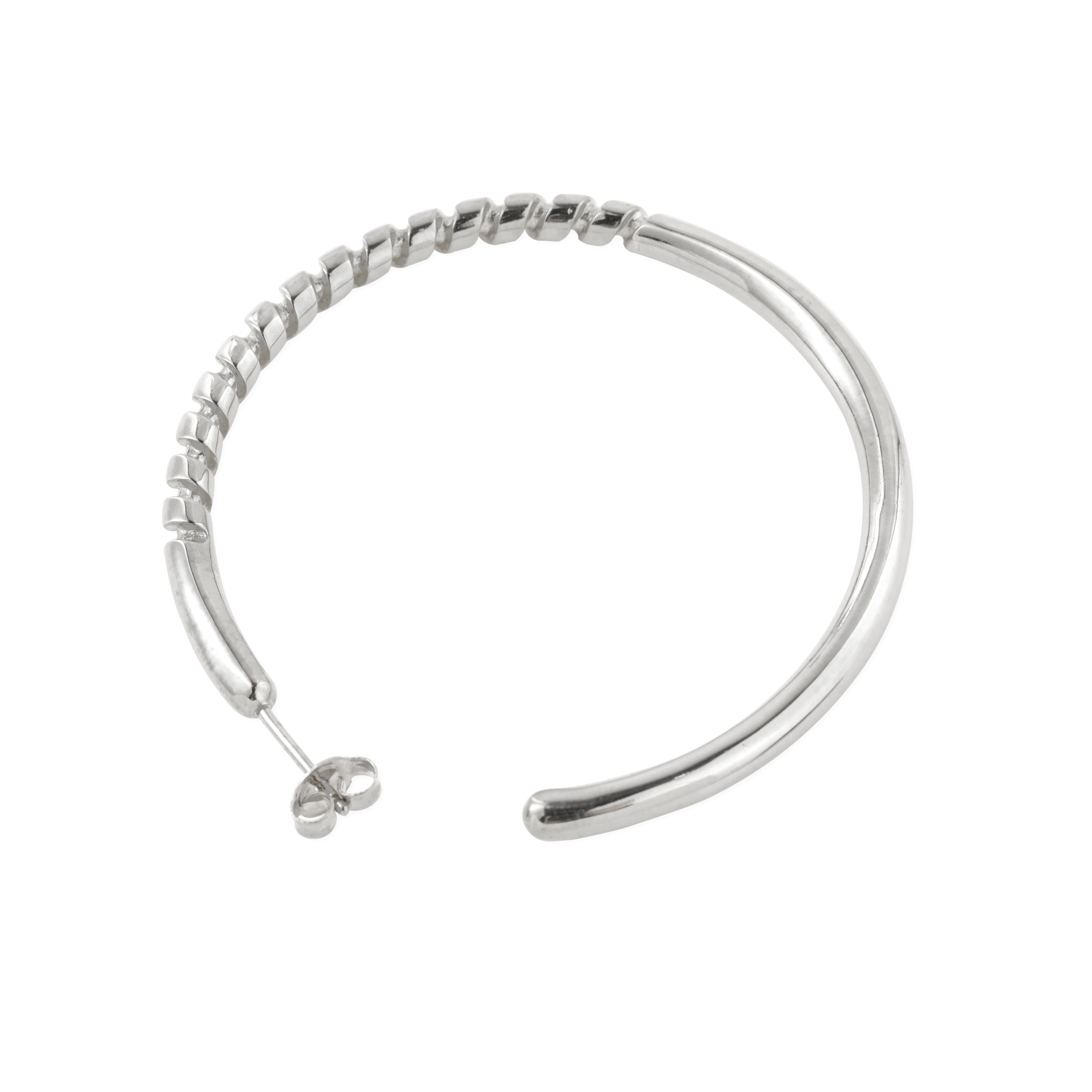 Серебристая моносерьга Lacy S 50