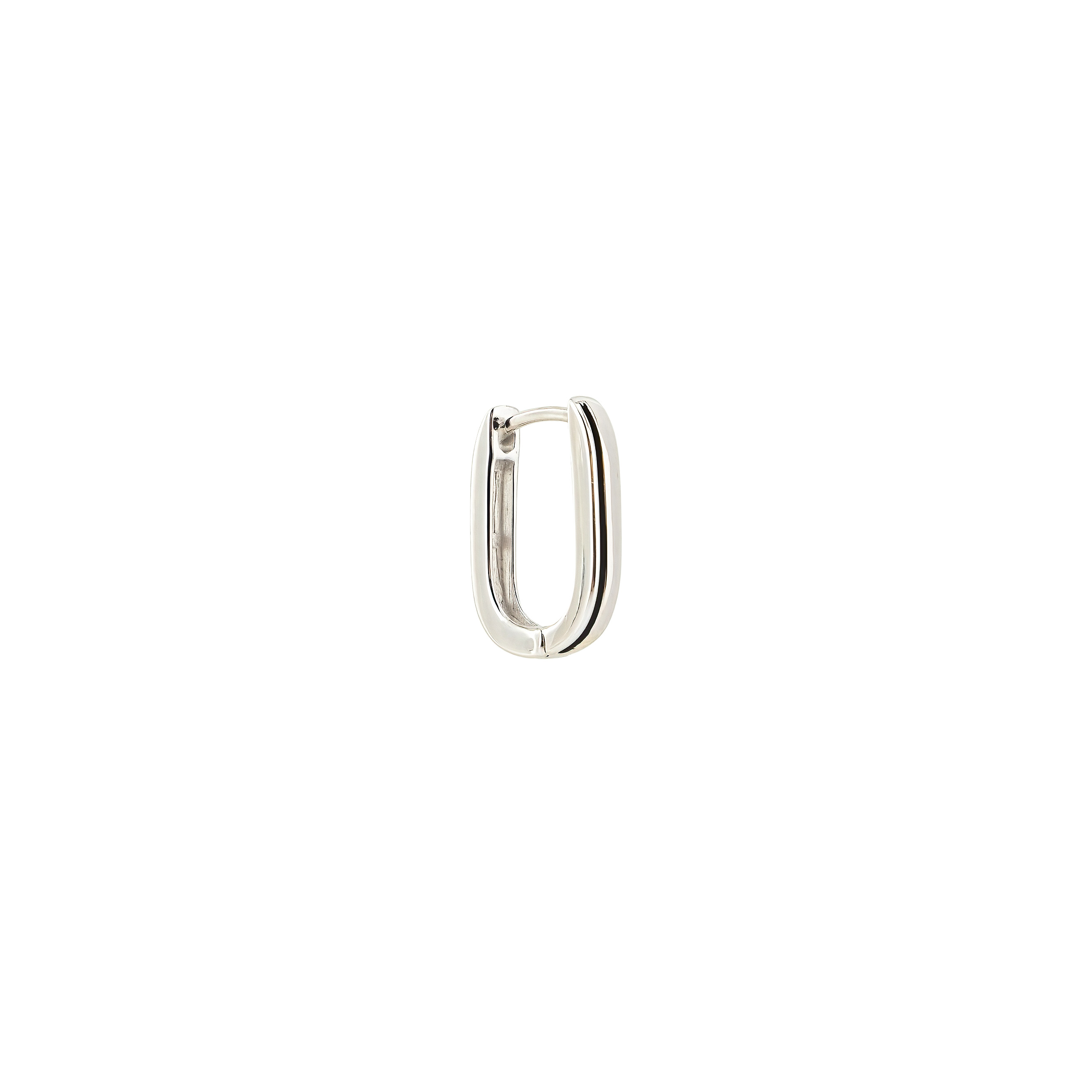 Silver Oval Earrings