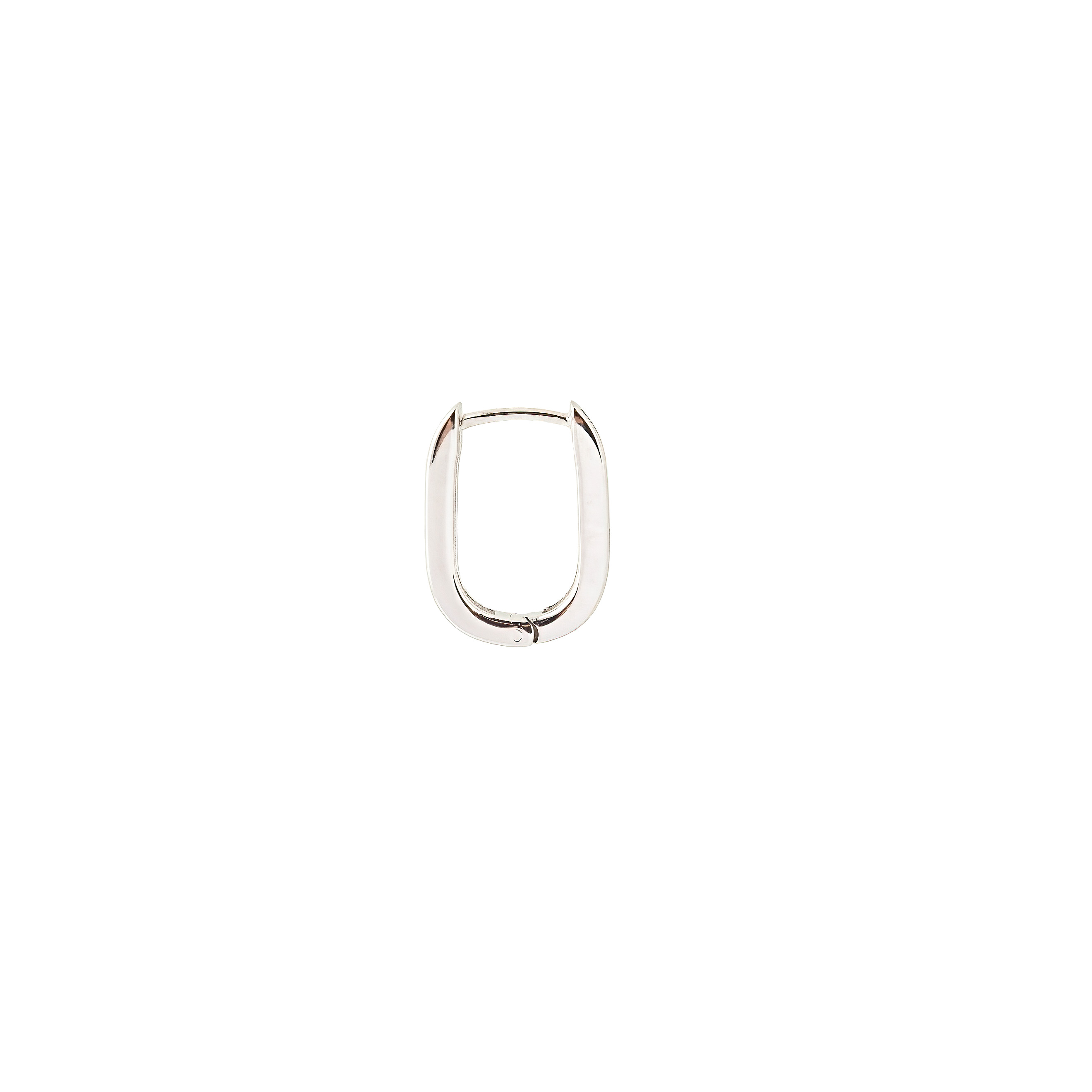 Silver Oval Earrings