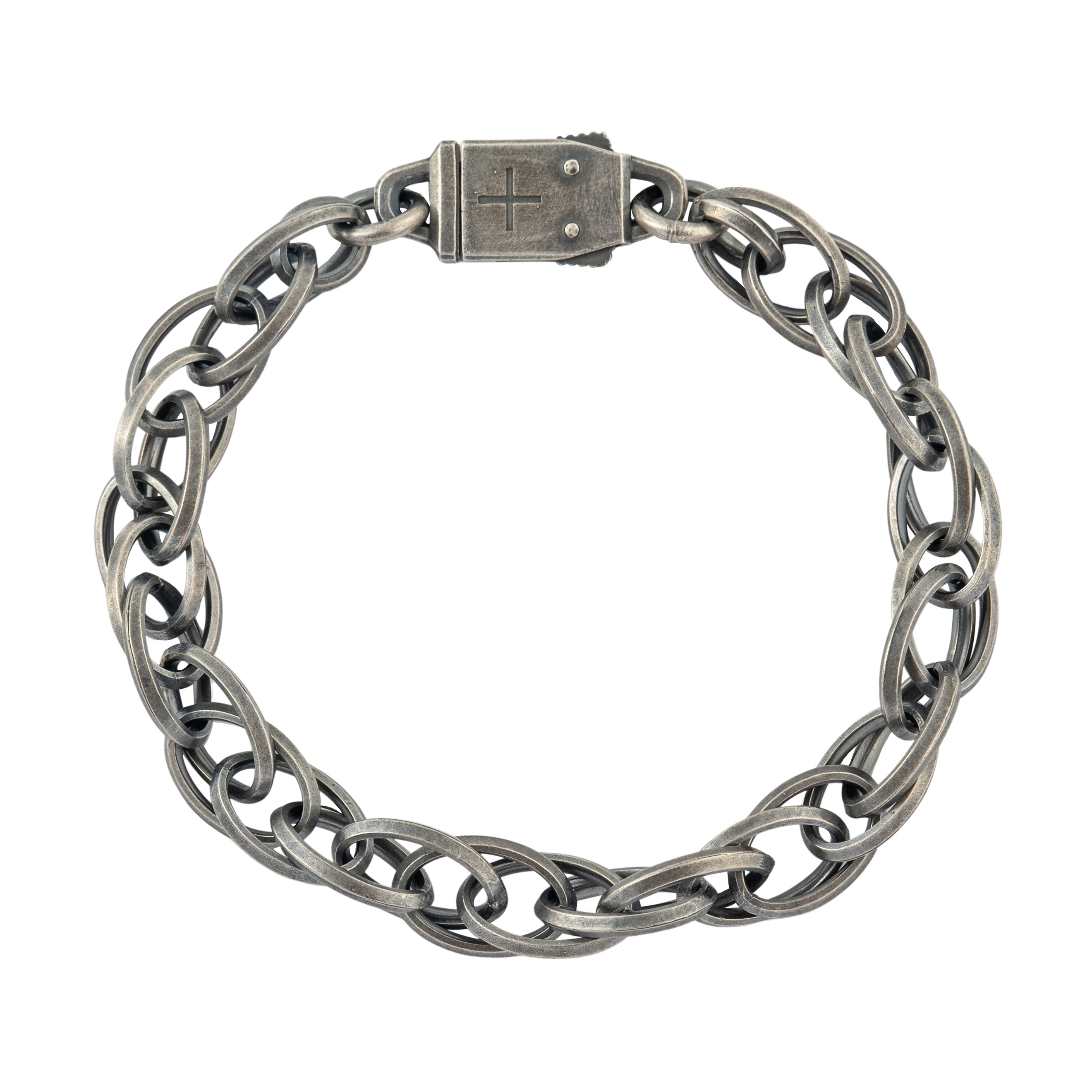 Double Silver Chain Bracelet