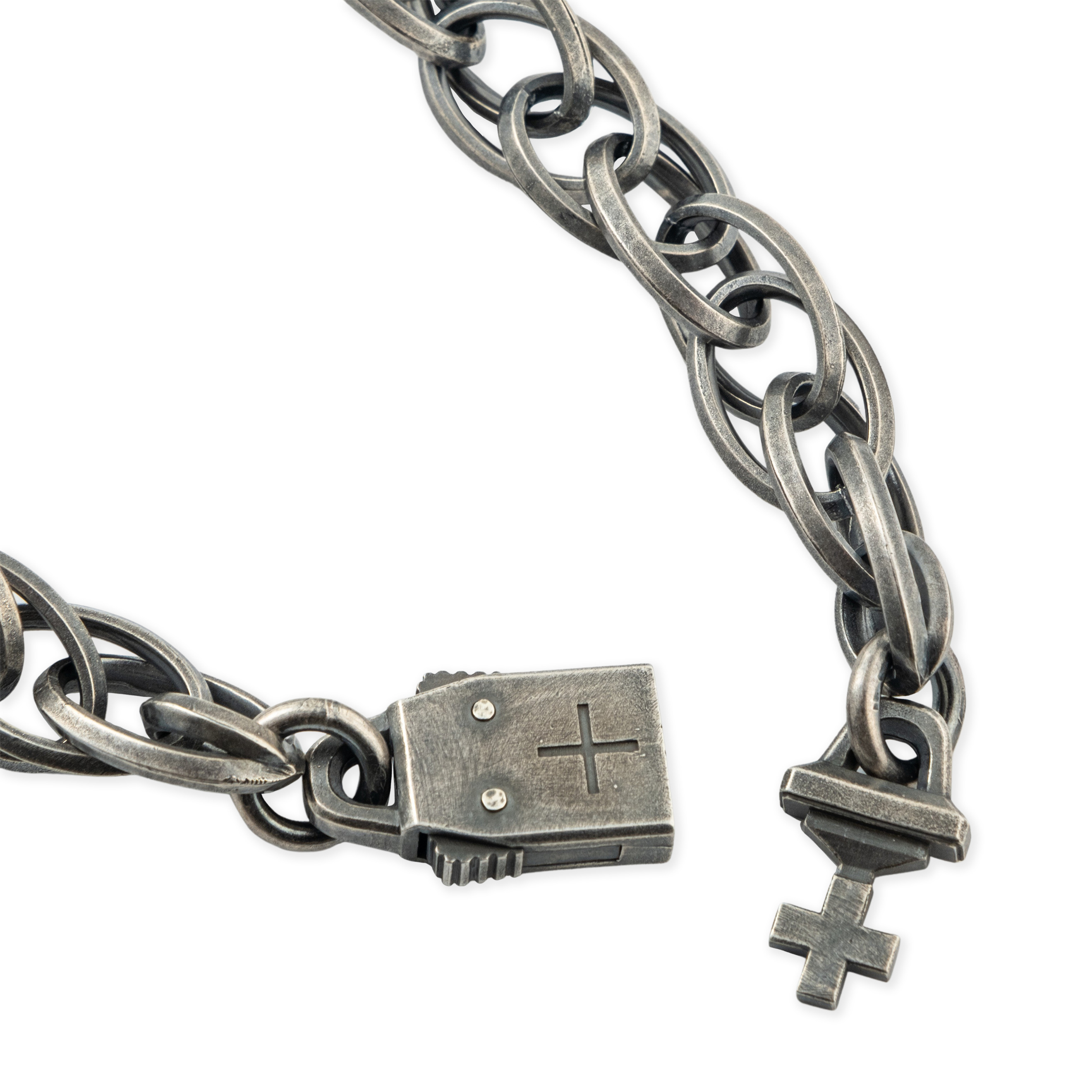 Double Silver Chain Bracelet