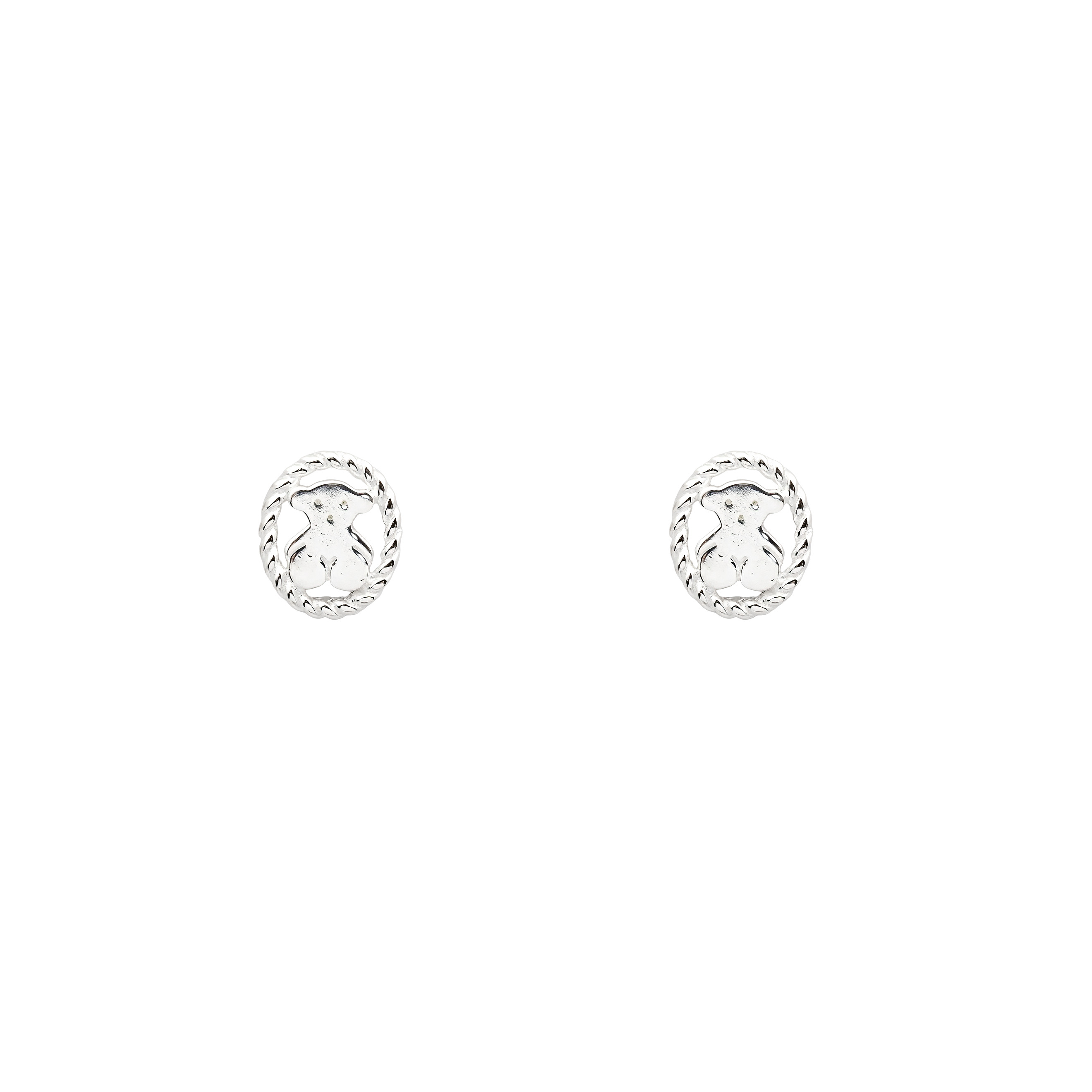 Серьги Camee из серебра с силуэтом медвежонка