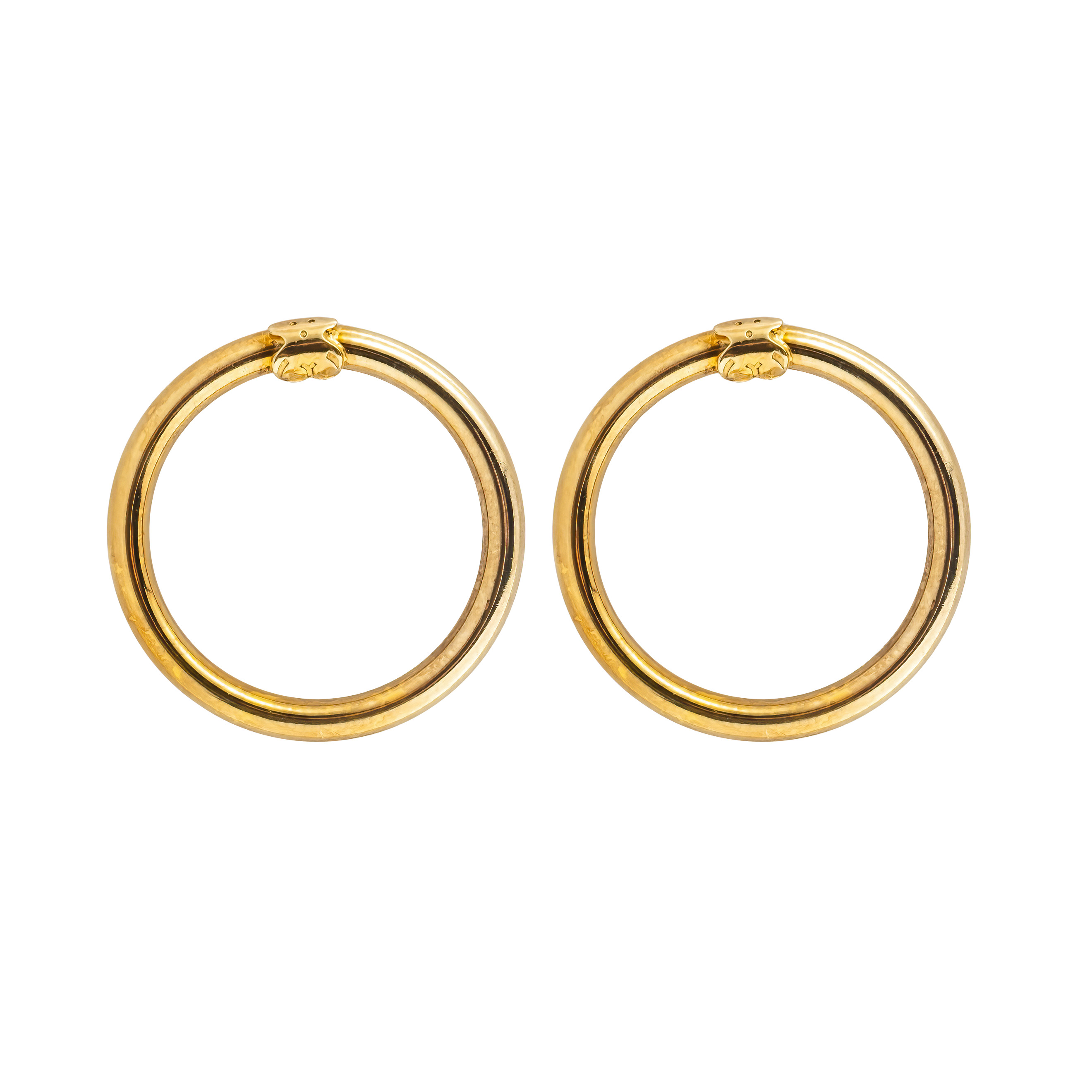 Gold-plated Hold earrings made of silver with Vermeil coating, large