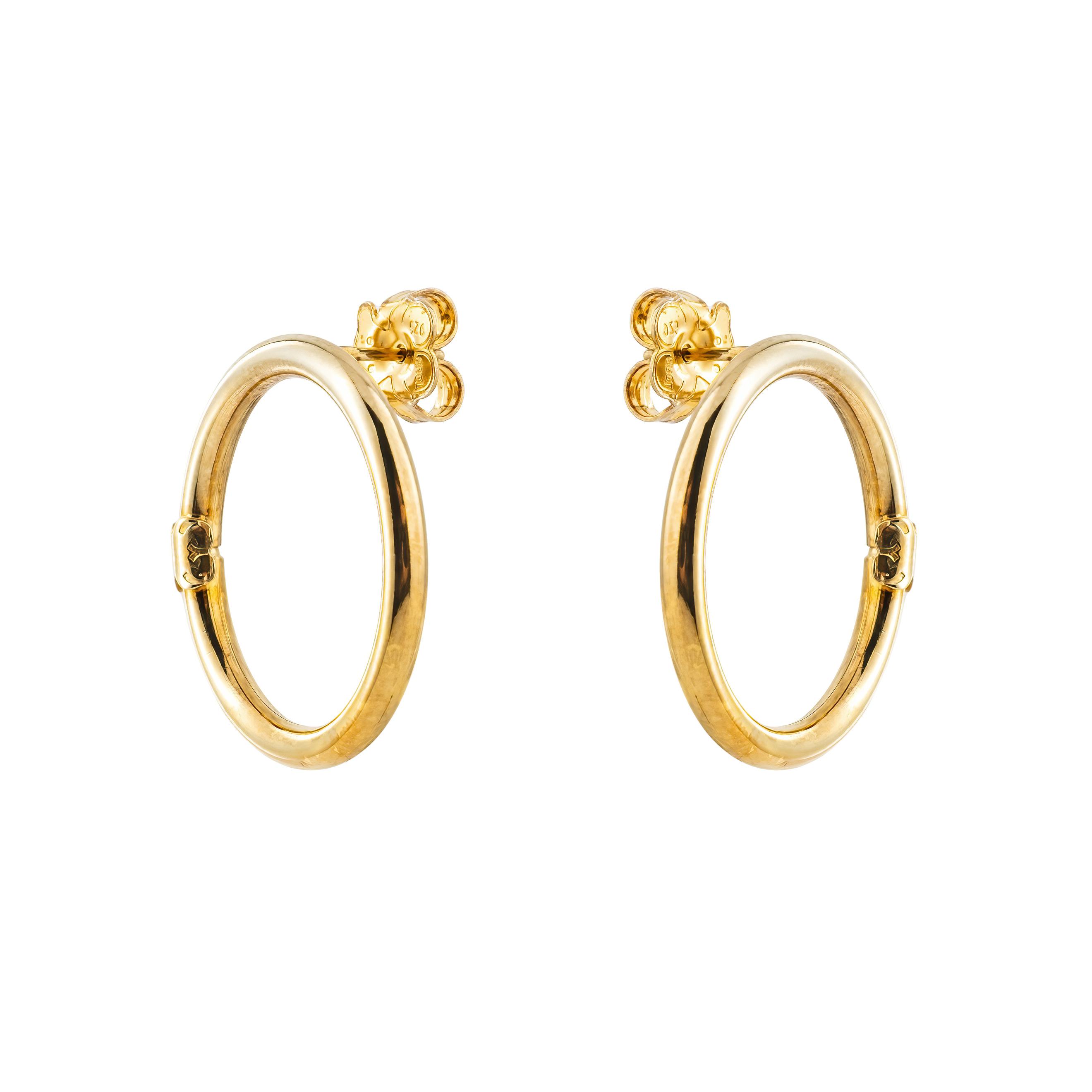 Gold-plated Hold earrings made of silver with Vermeil coating, large
