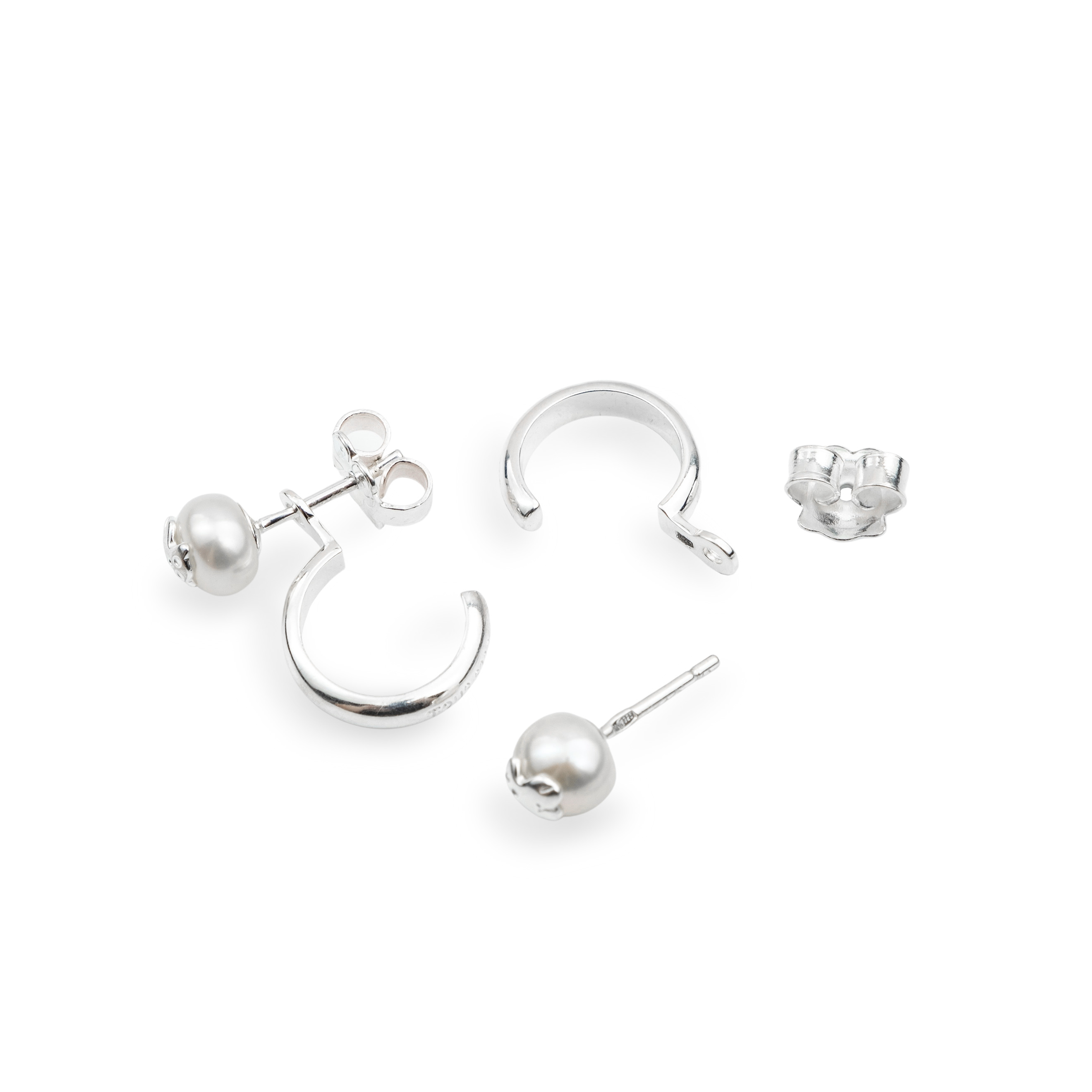 Серебряные серьги Icon Pearl с жемчугом