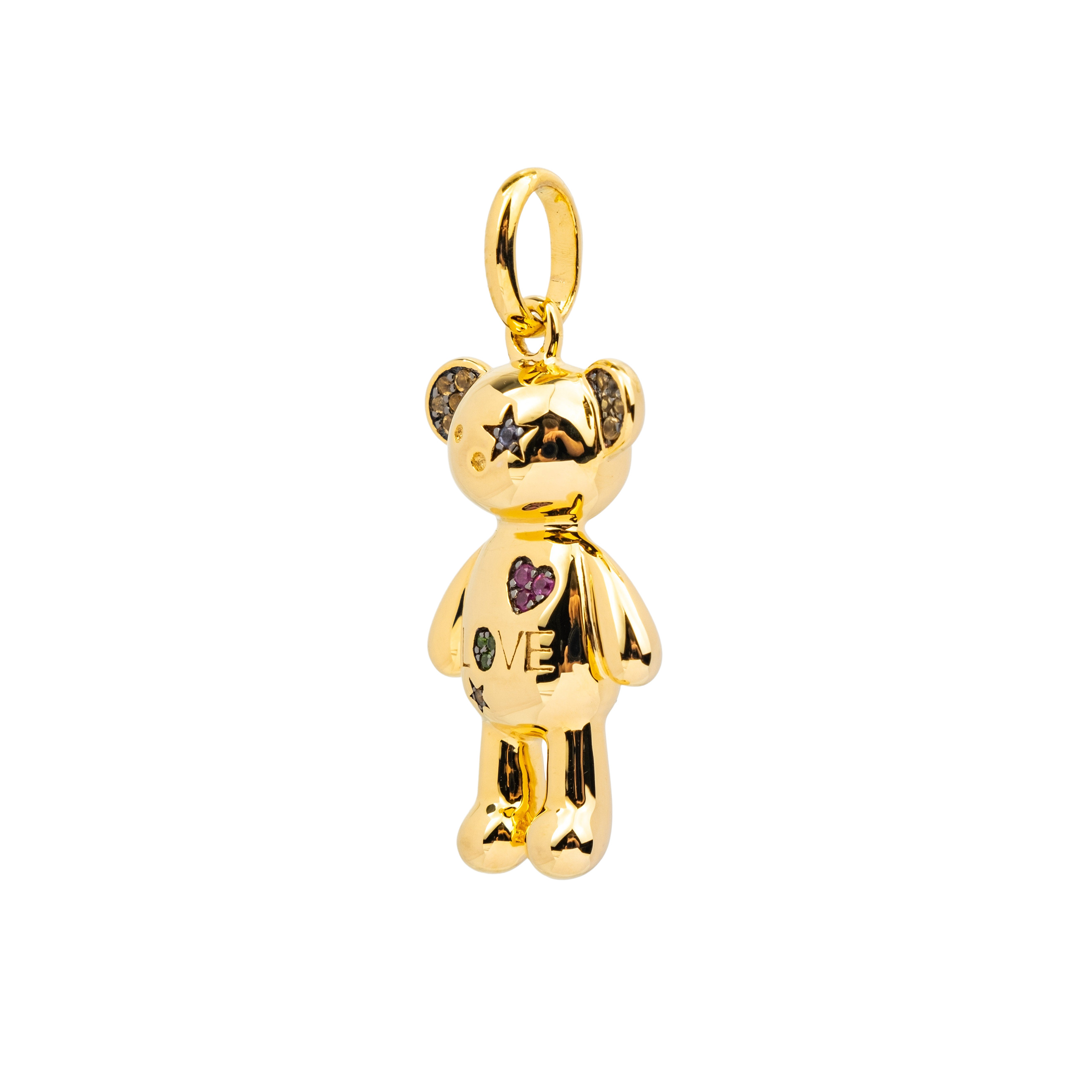 Подвеска Teddy Bear Stars из вермеля с драгоценными камнями