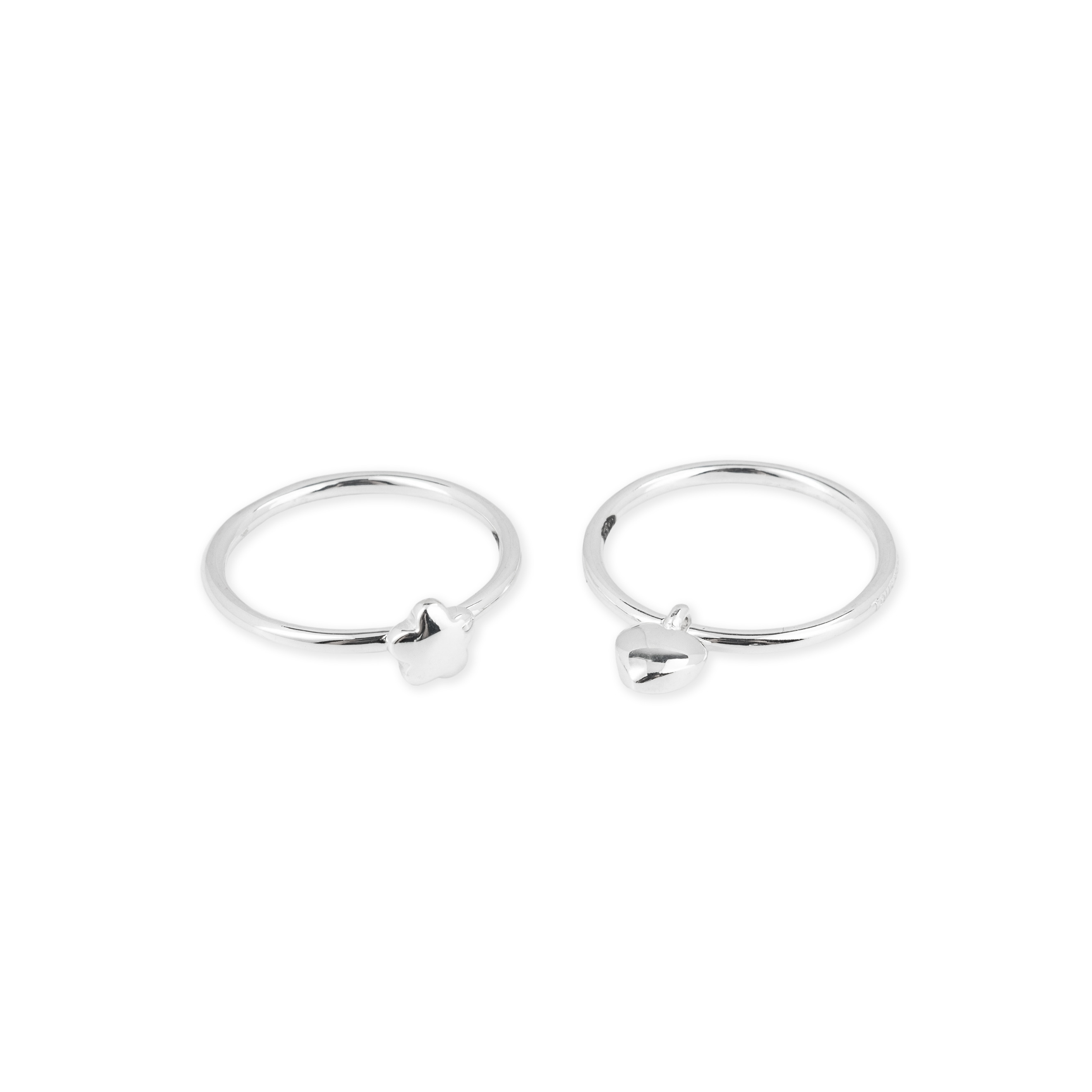 Set of TOUS Mini Icons rings made of silver
