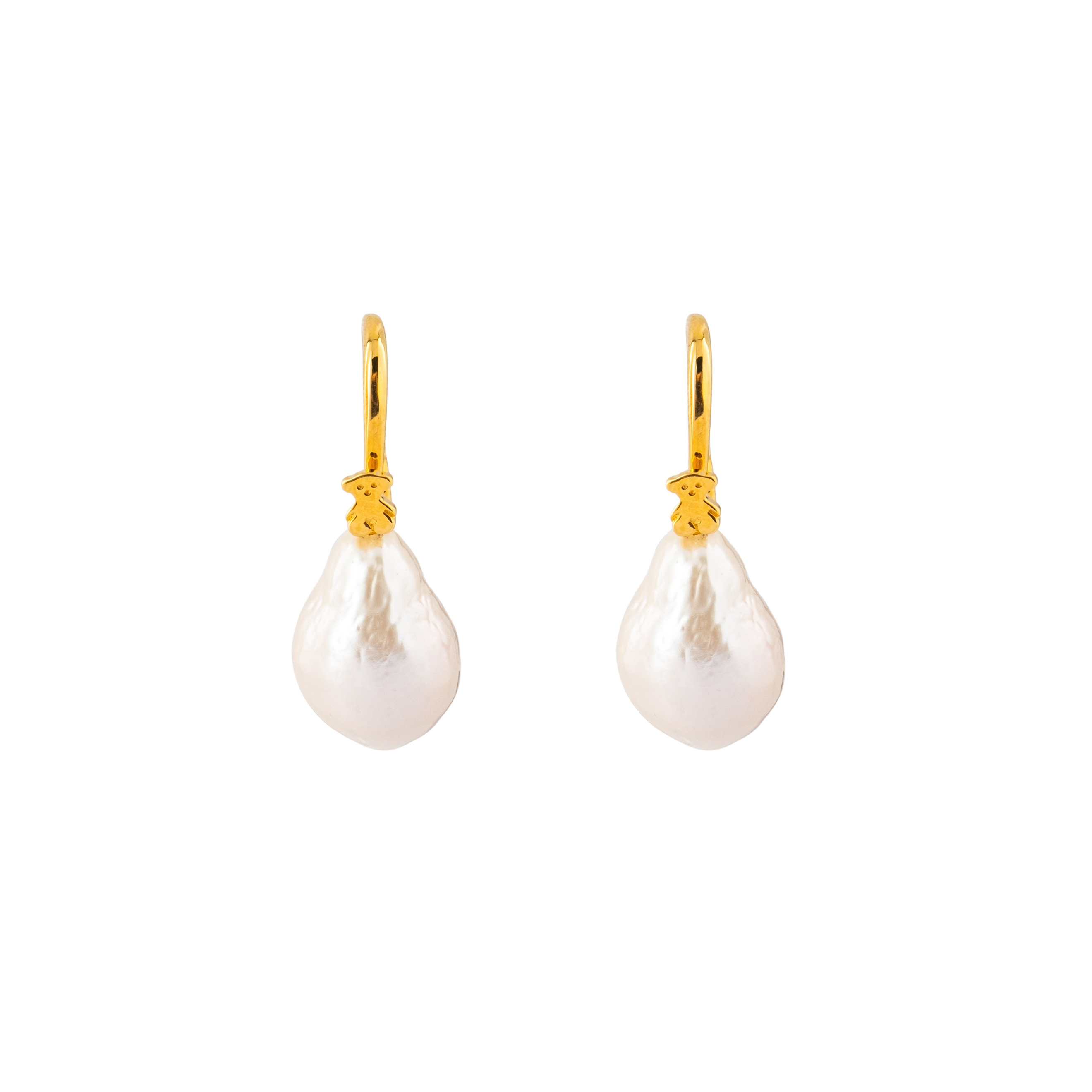 Серьги с капелькой Gloss из вермеля с жемчугом