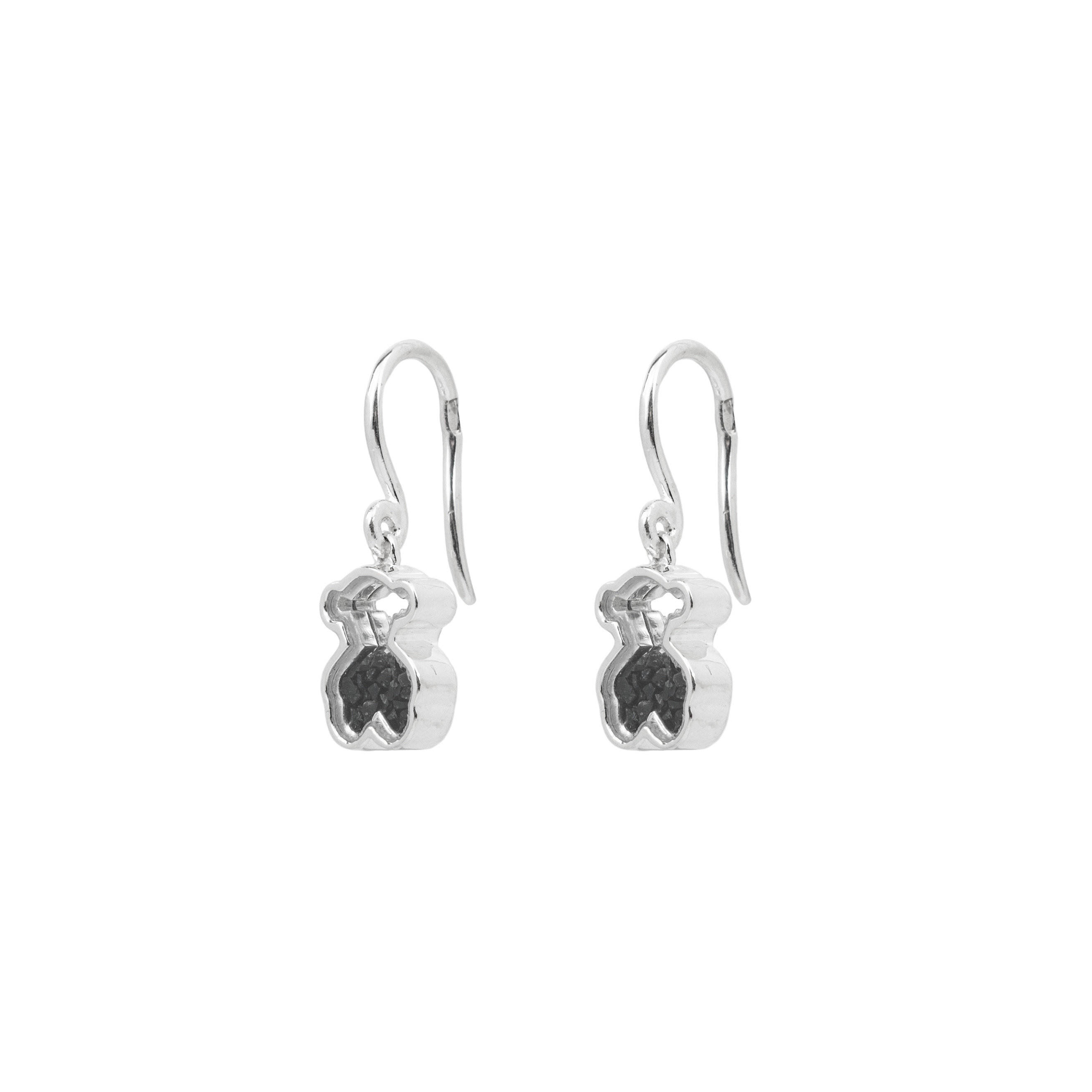 Areia Silver Earrings with onyx