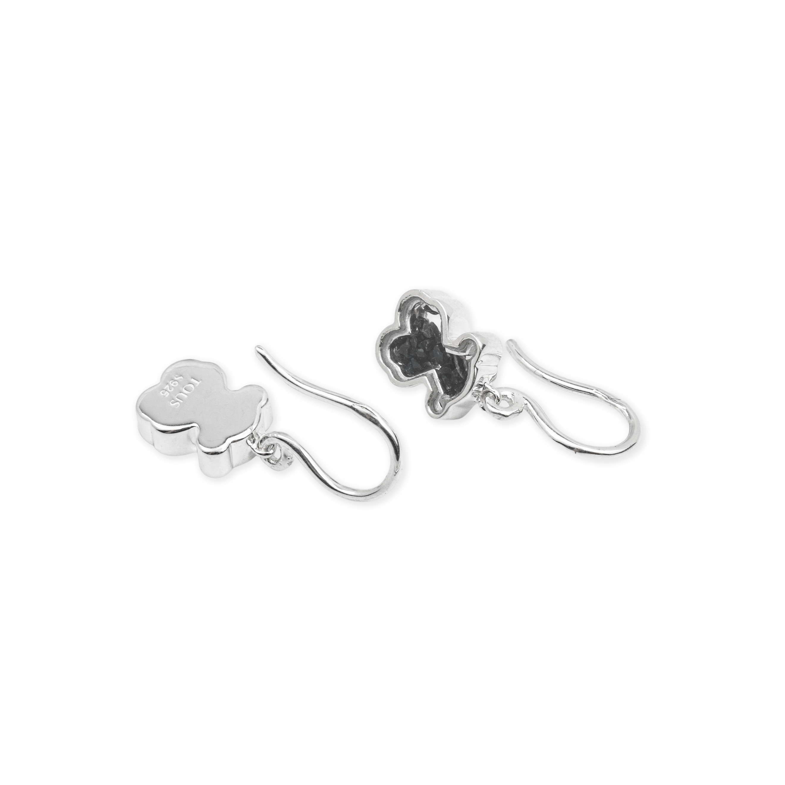 Areia Silver Earrings with onyx