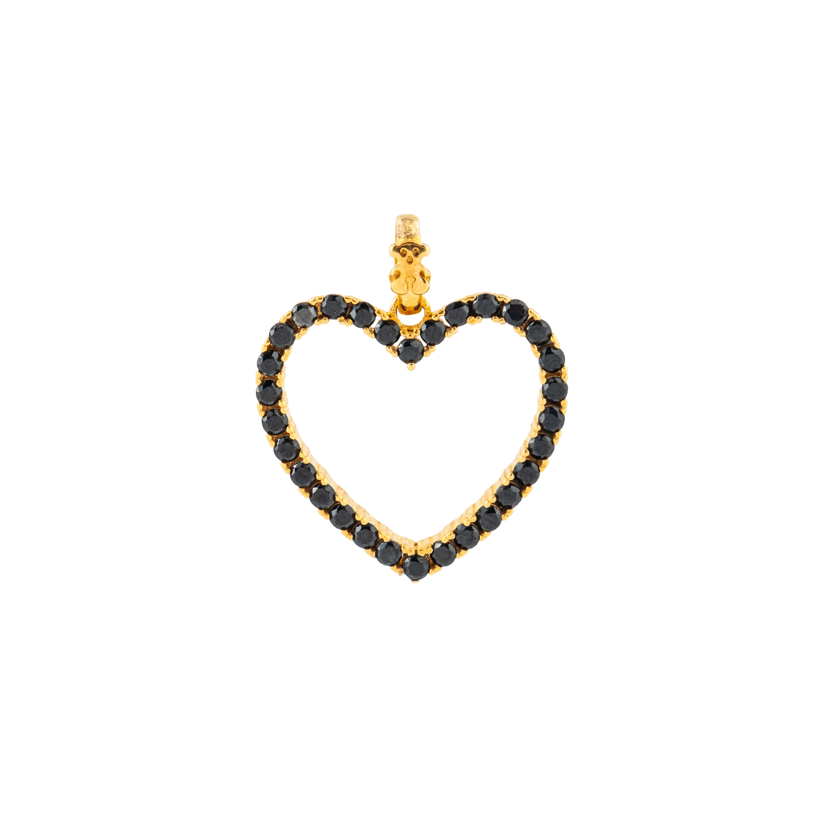 San Valentin heart-shaped vermelion pendant with spinel