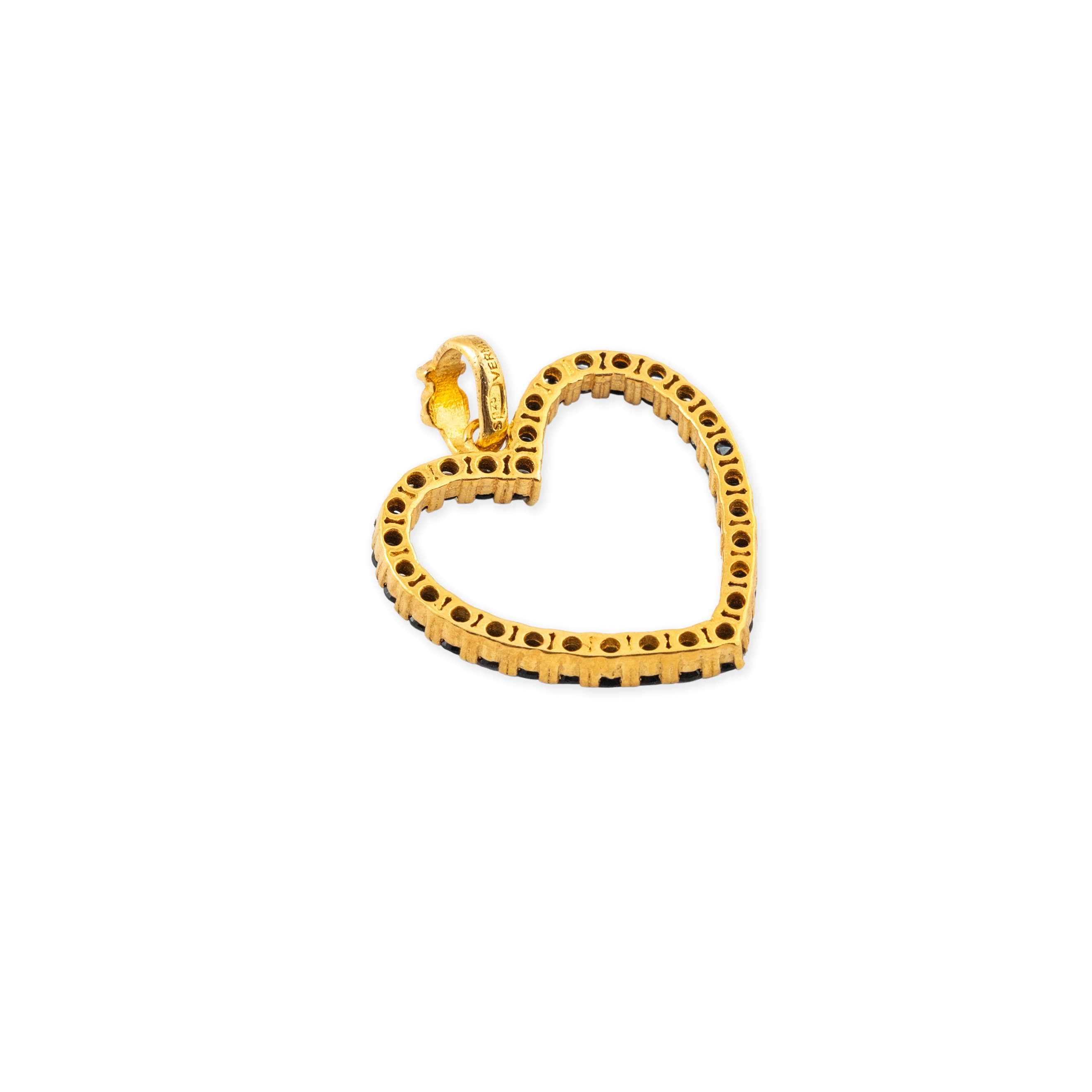 San Valentin heart-shaped vermelion pendant with spinel