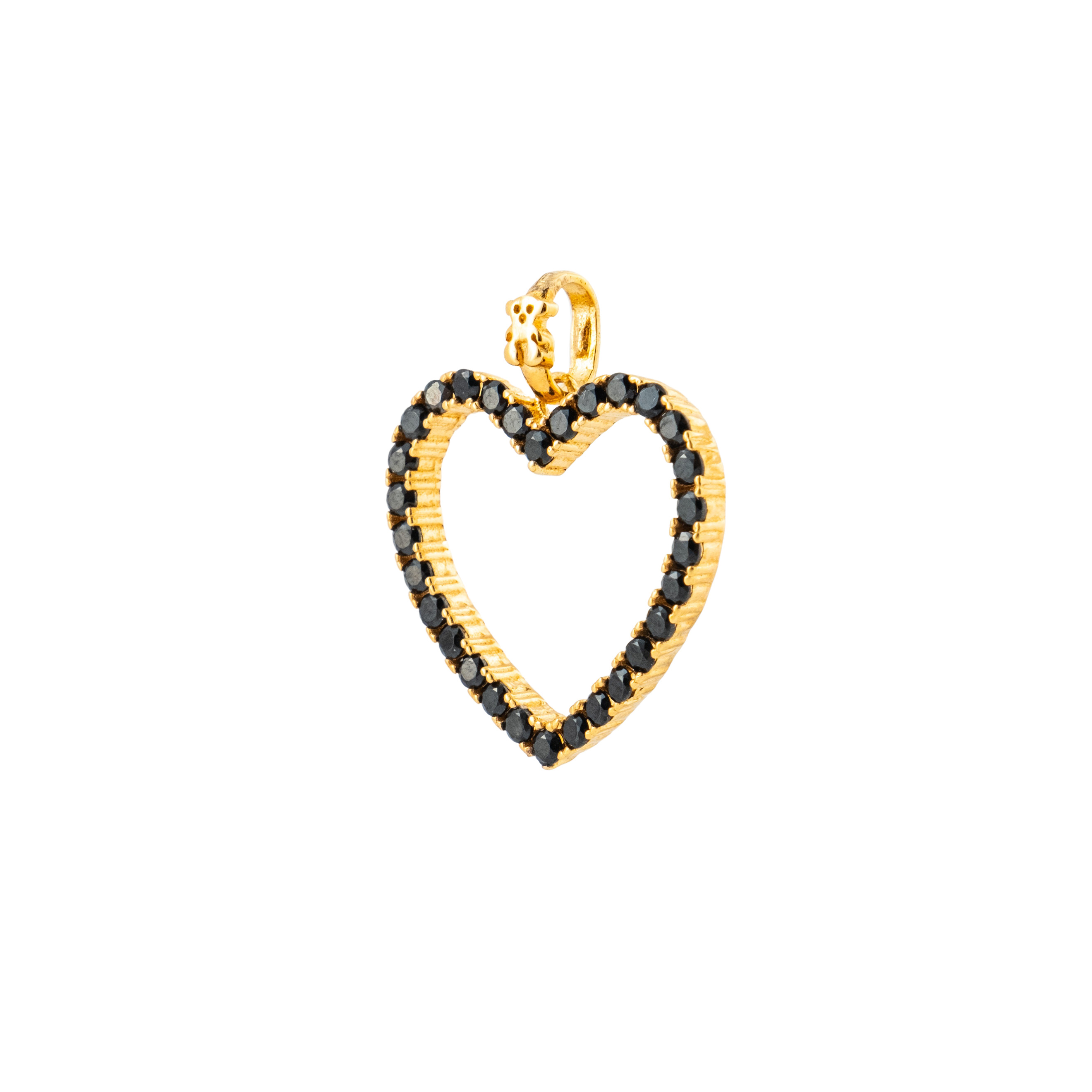San Valentin heart-shaped vermelion pendant with spinel