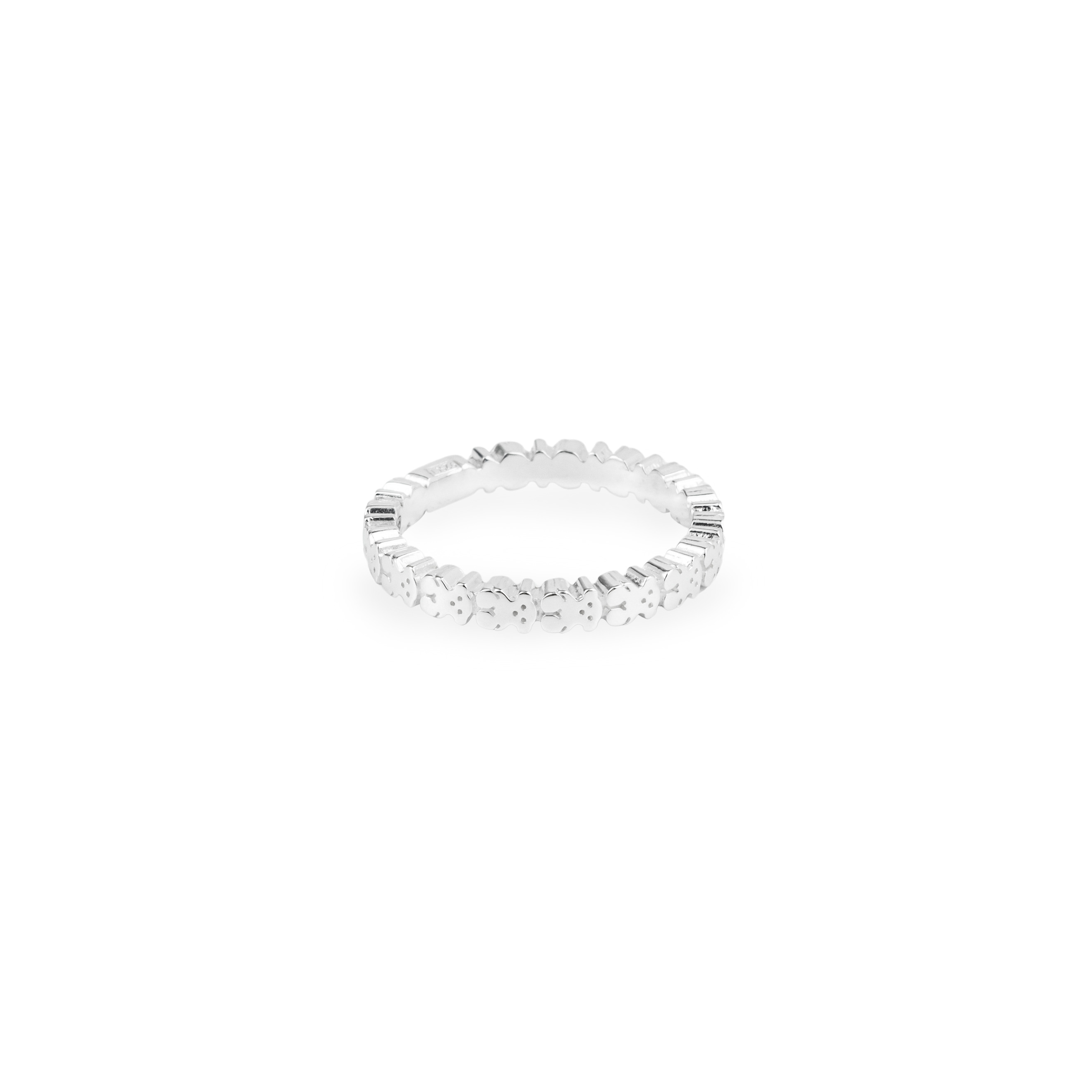 Straight ring made of silver