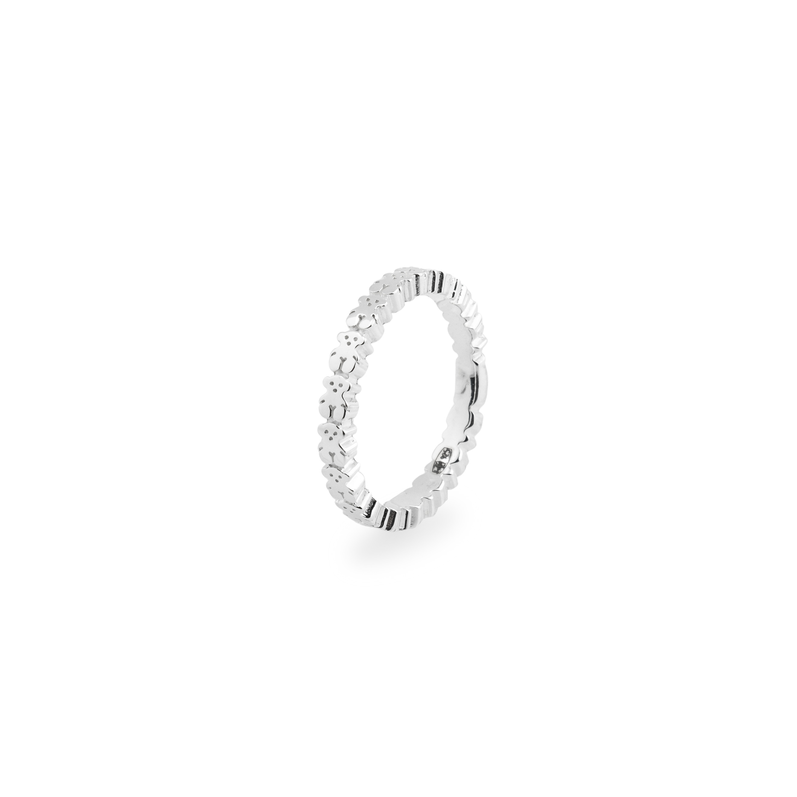 Straight ring made of silver