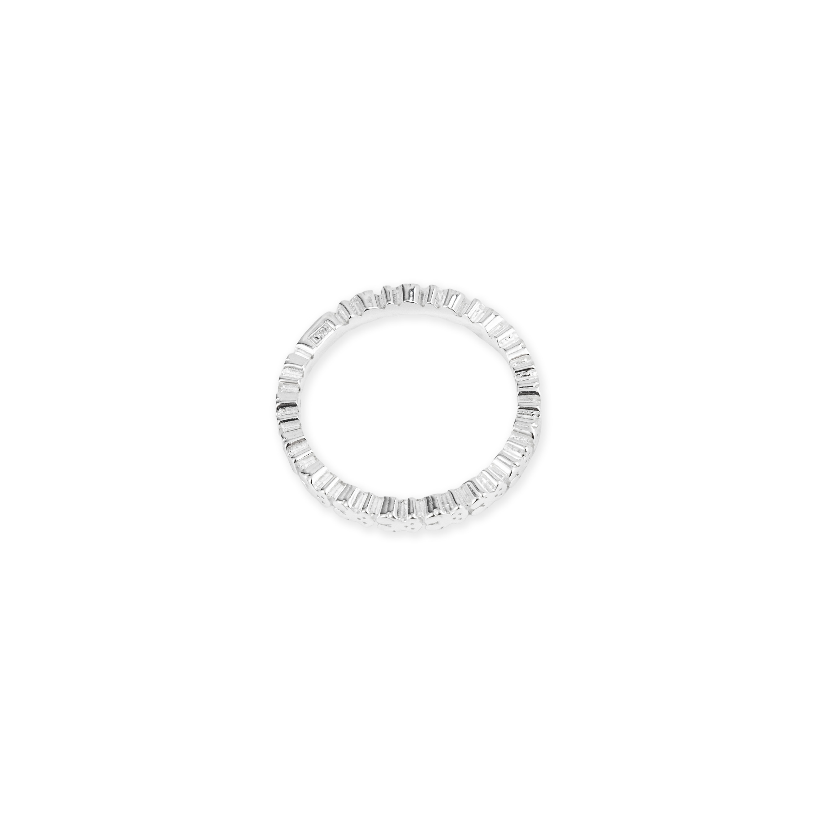 Straight ring made of silver