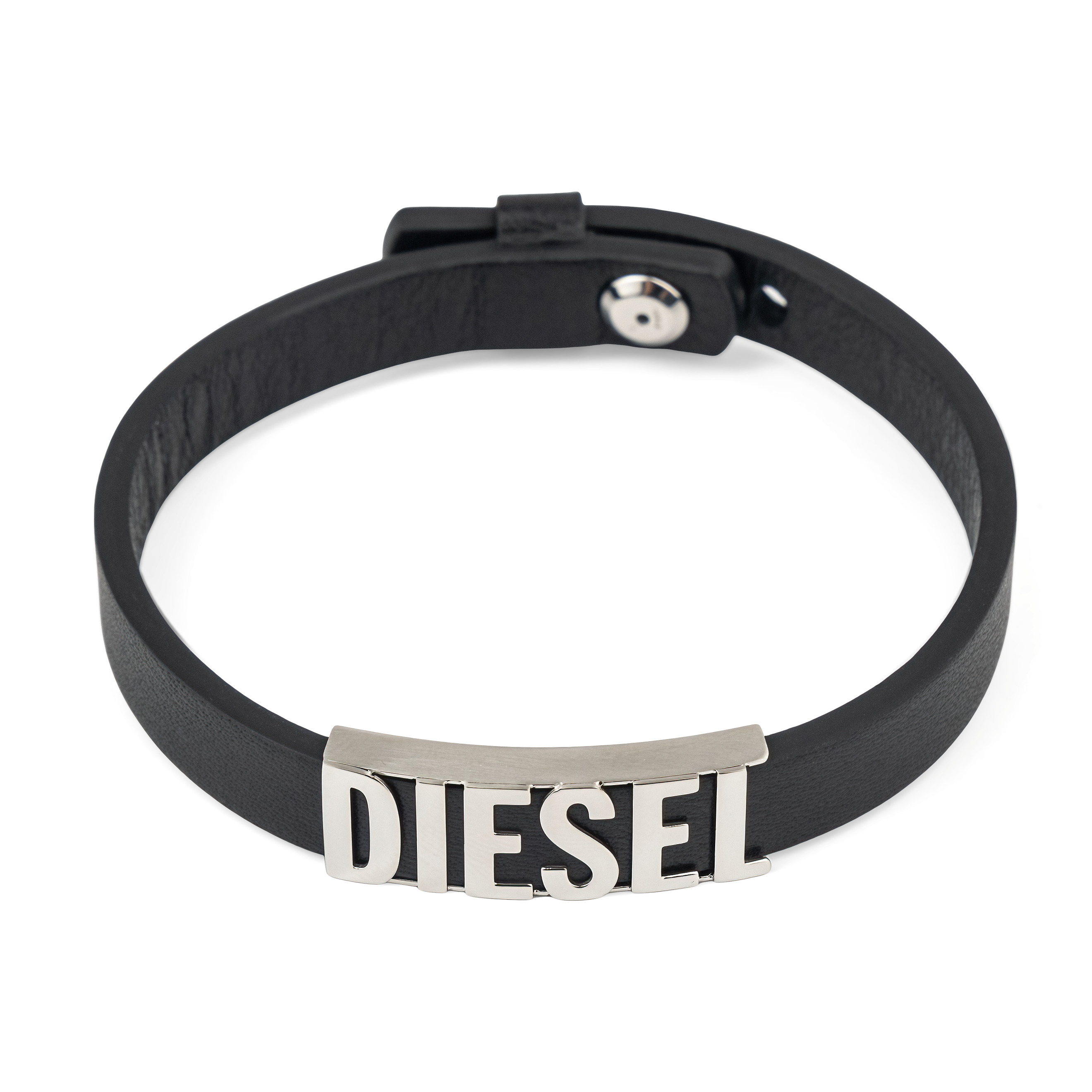Black Leather Diesel Bracelet