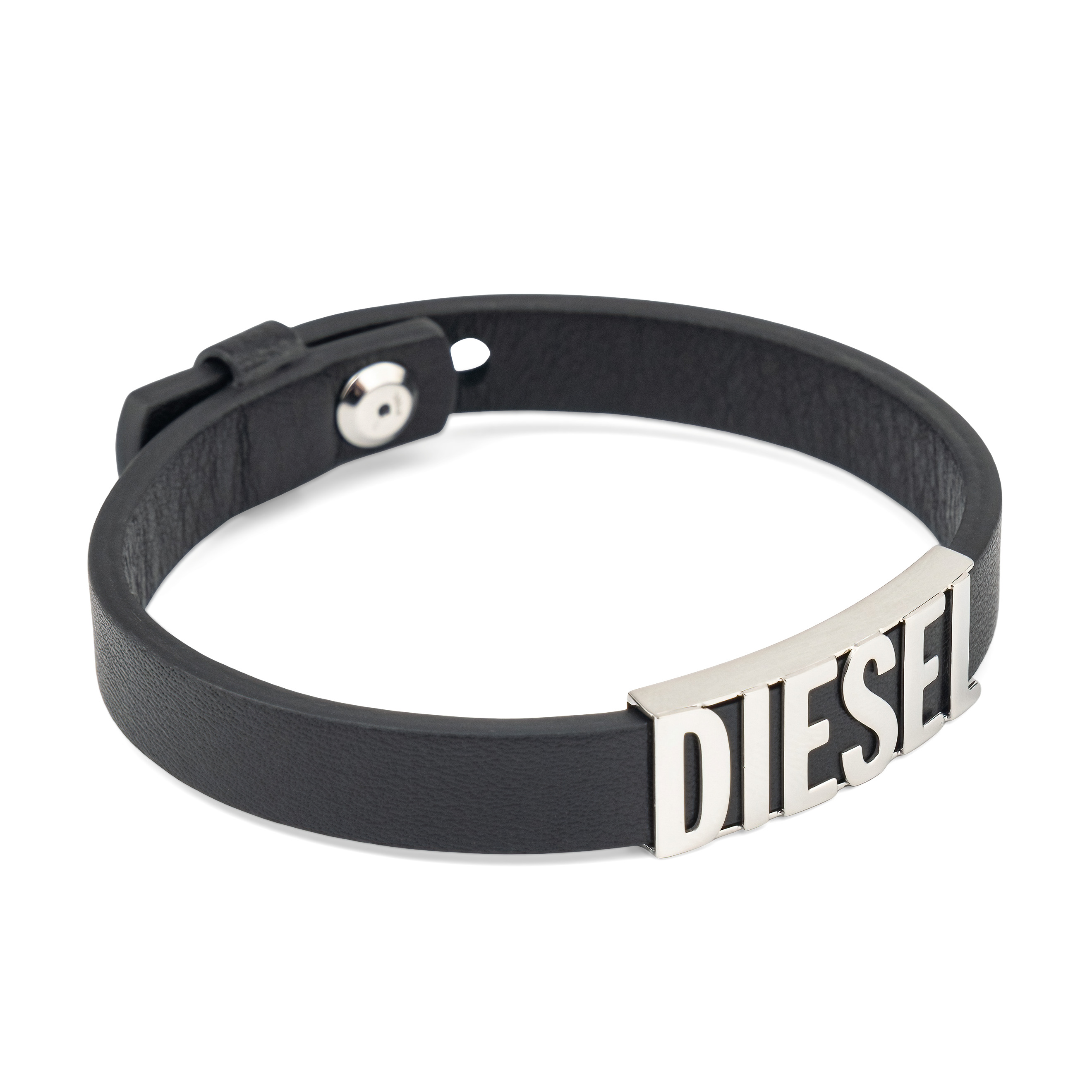 Black Leather Diesel Bracelet