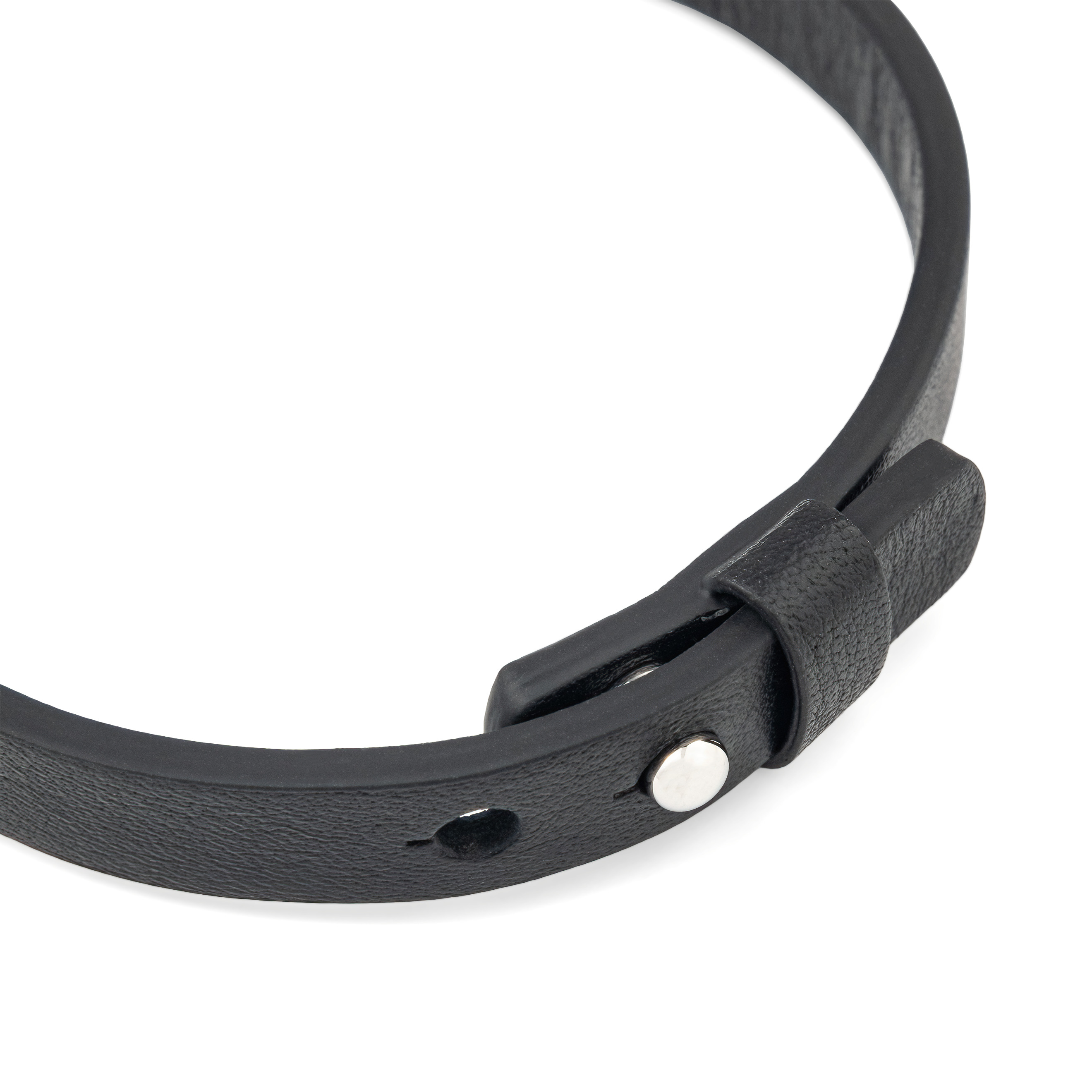 Black Leather Diesel Bracelet