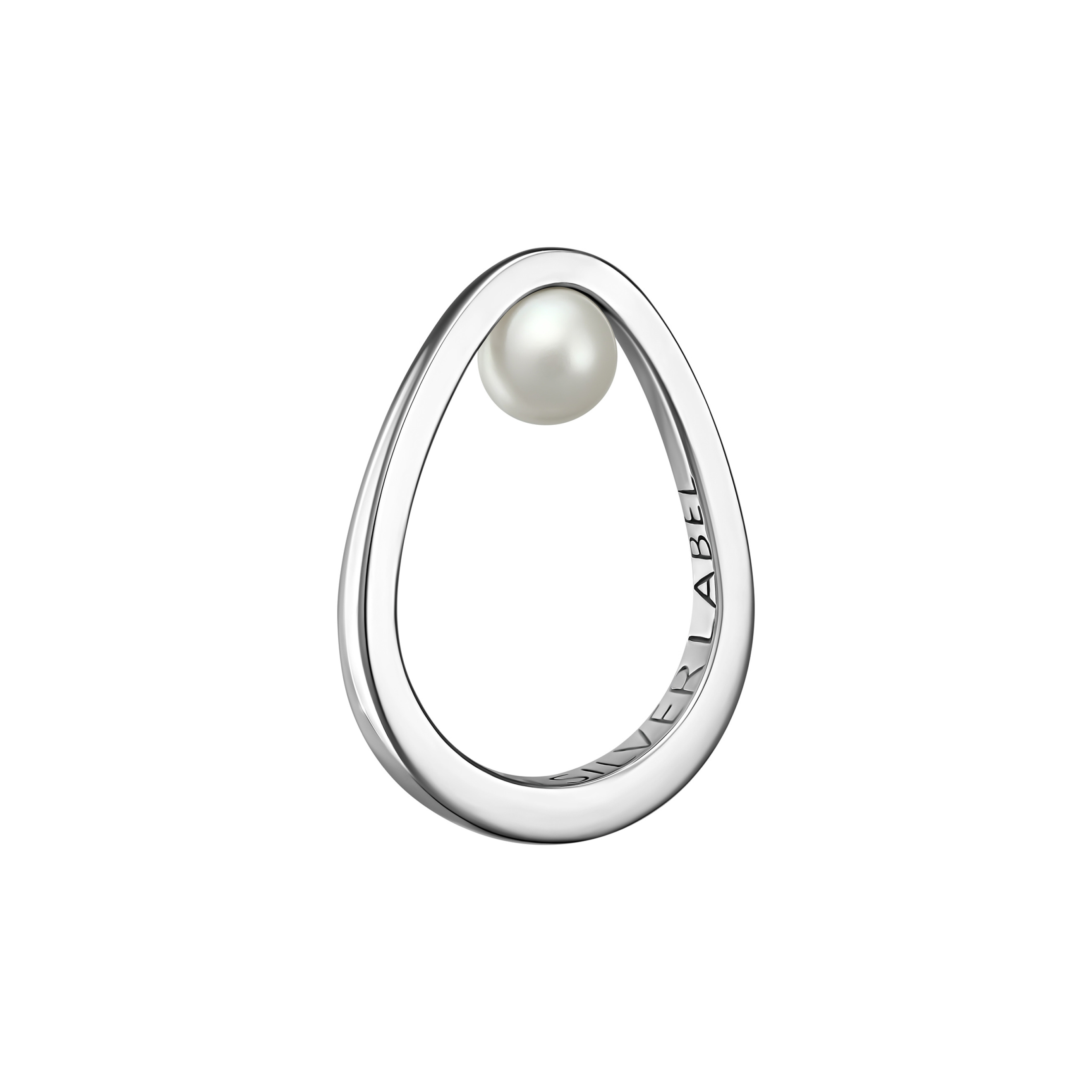 Тонкие кольца Maximilian Silver Label Кольцо Авокадо с белым жемчугом