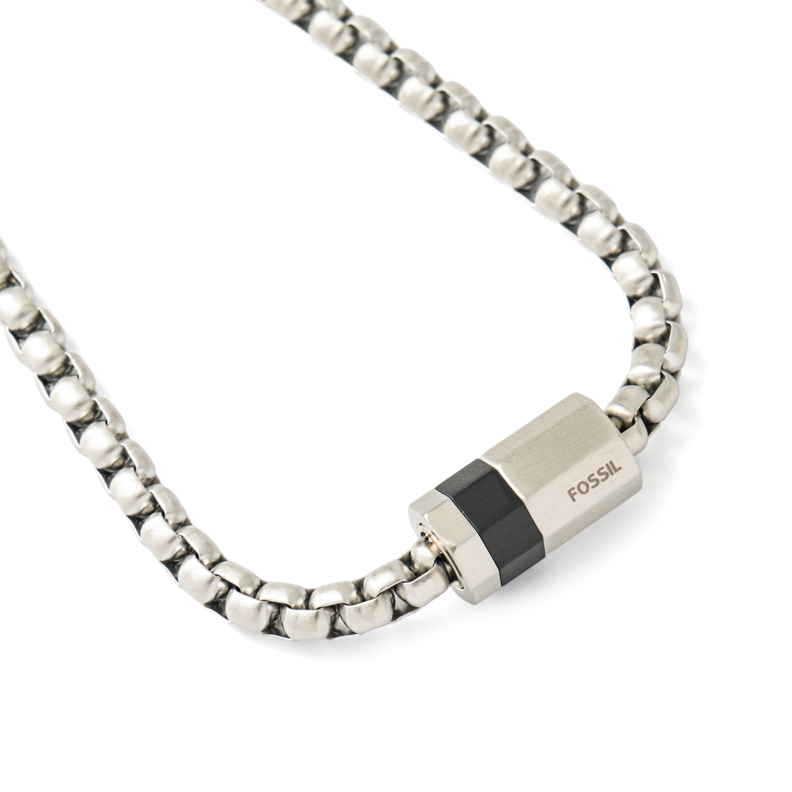 Steel chain bracelet with insert