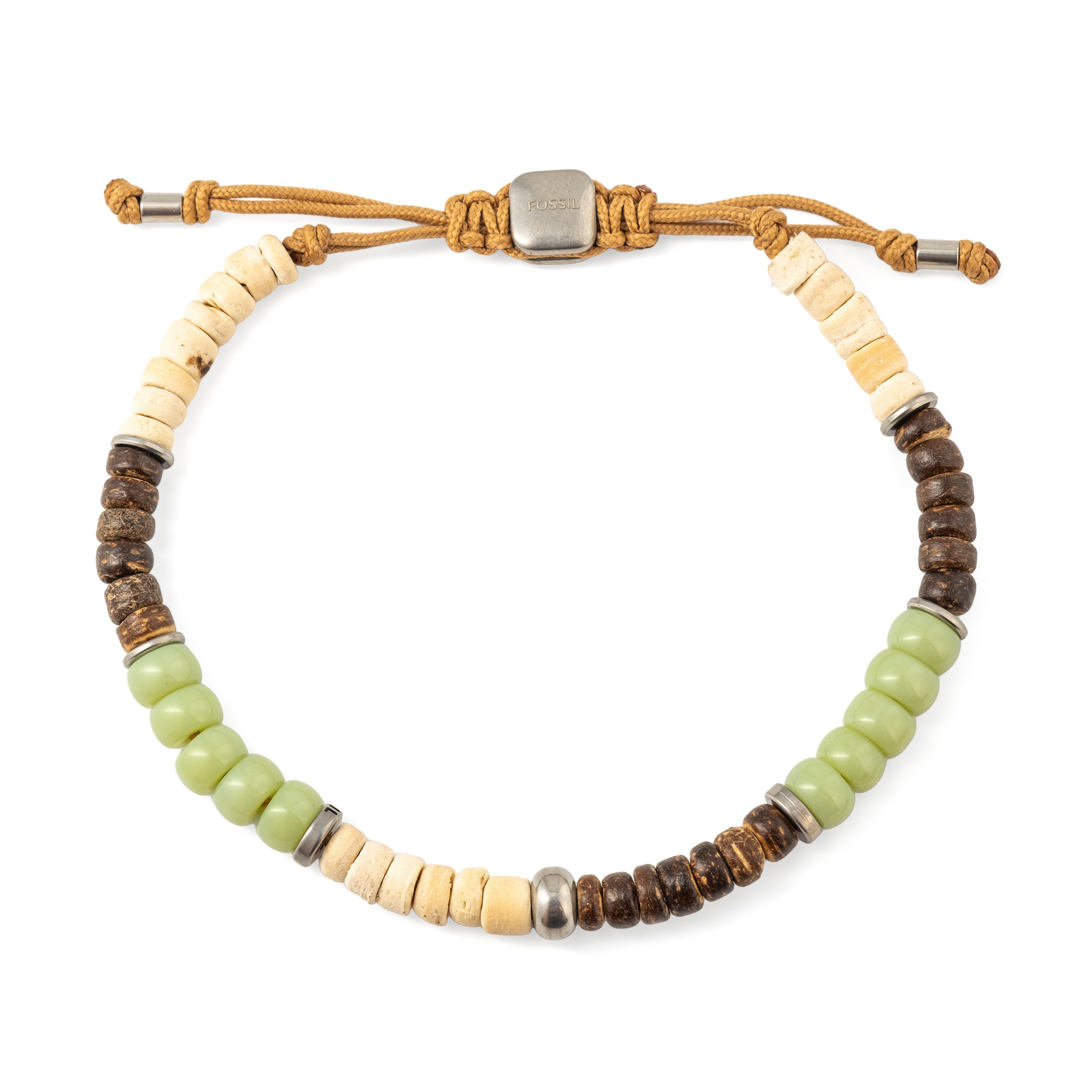 Bracelet with beads made of wood