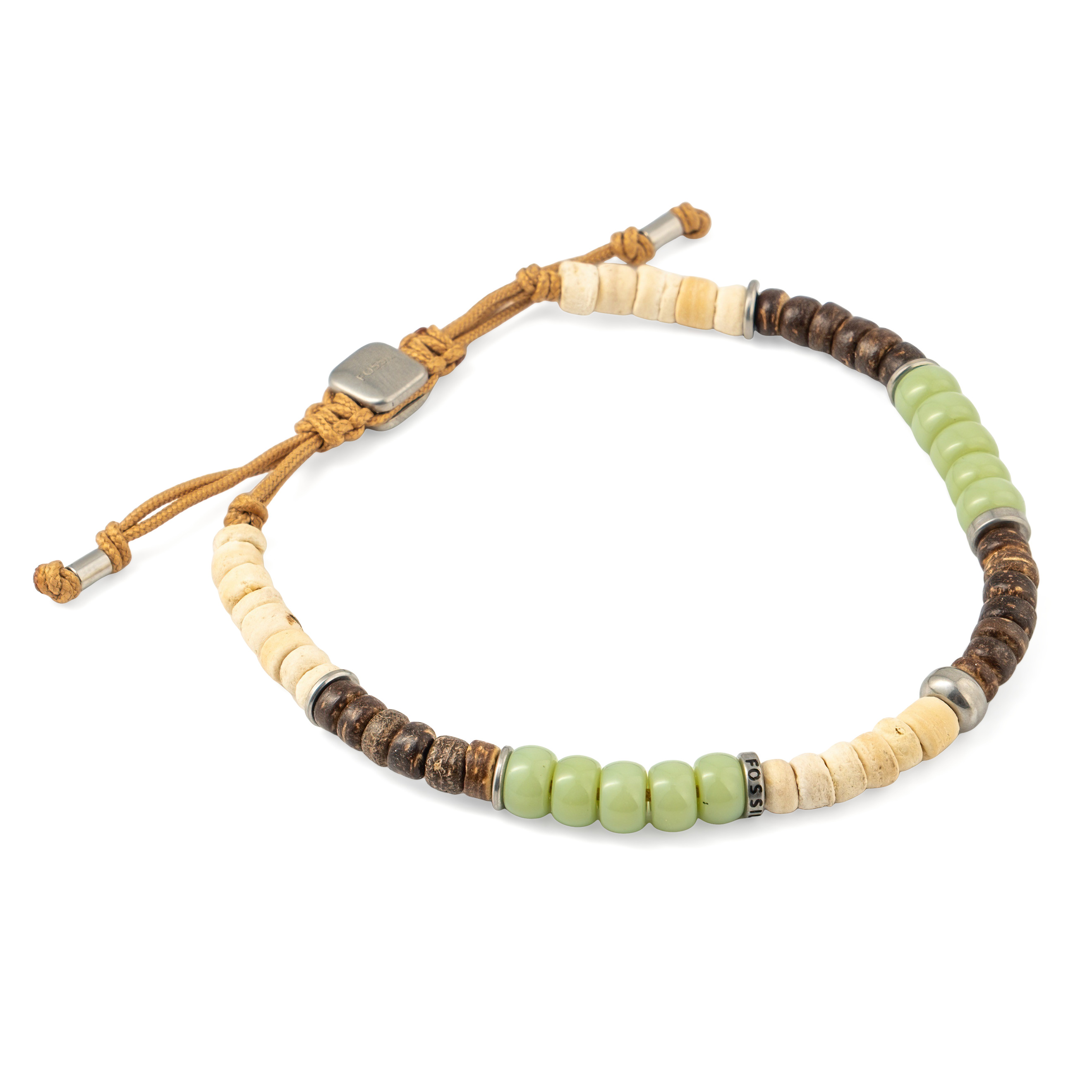Bracelet with beads made of wood