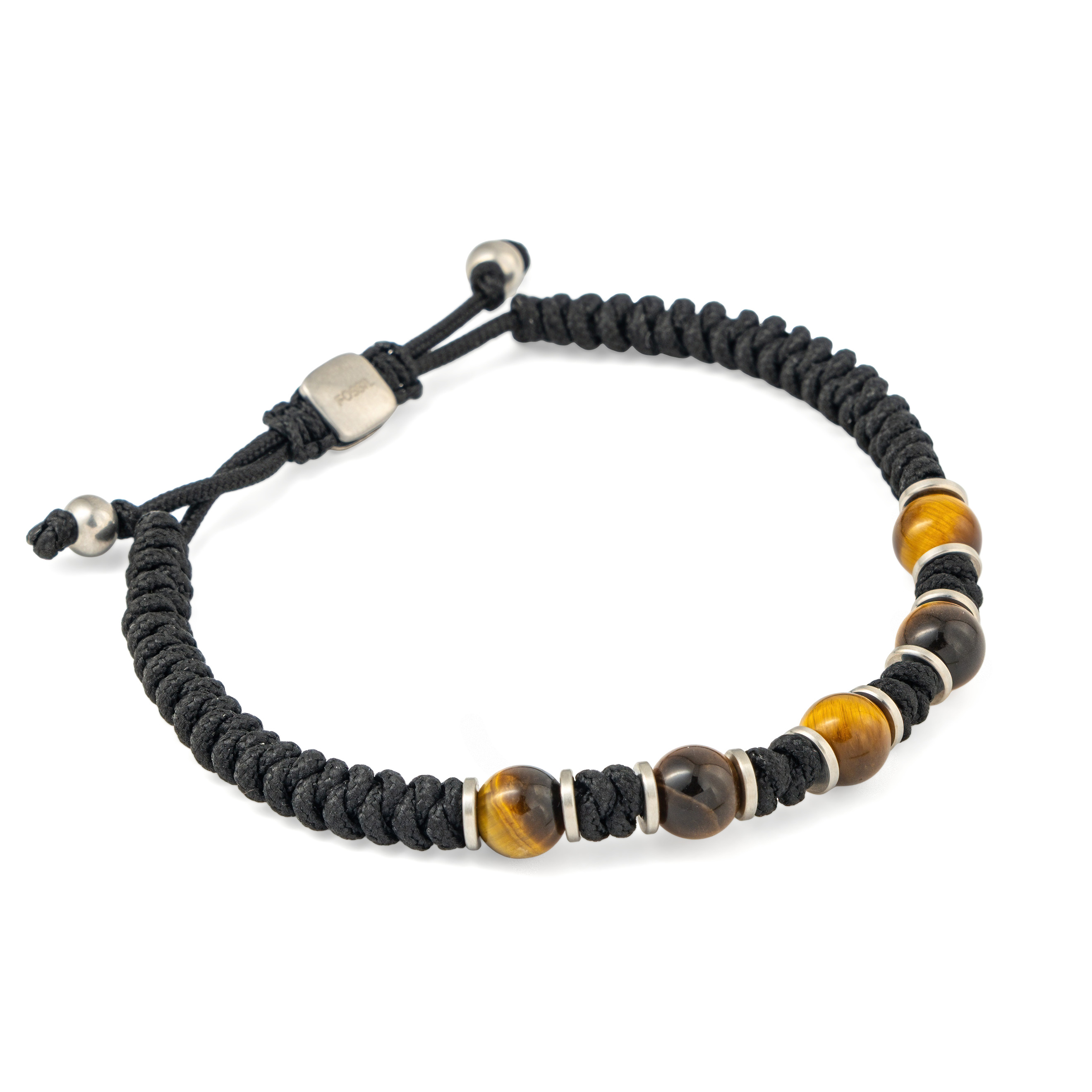 Braided bracelet with Tiger Eye beads