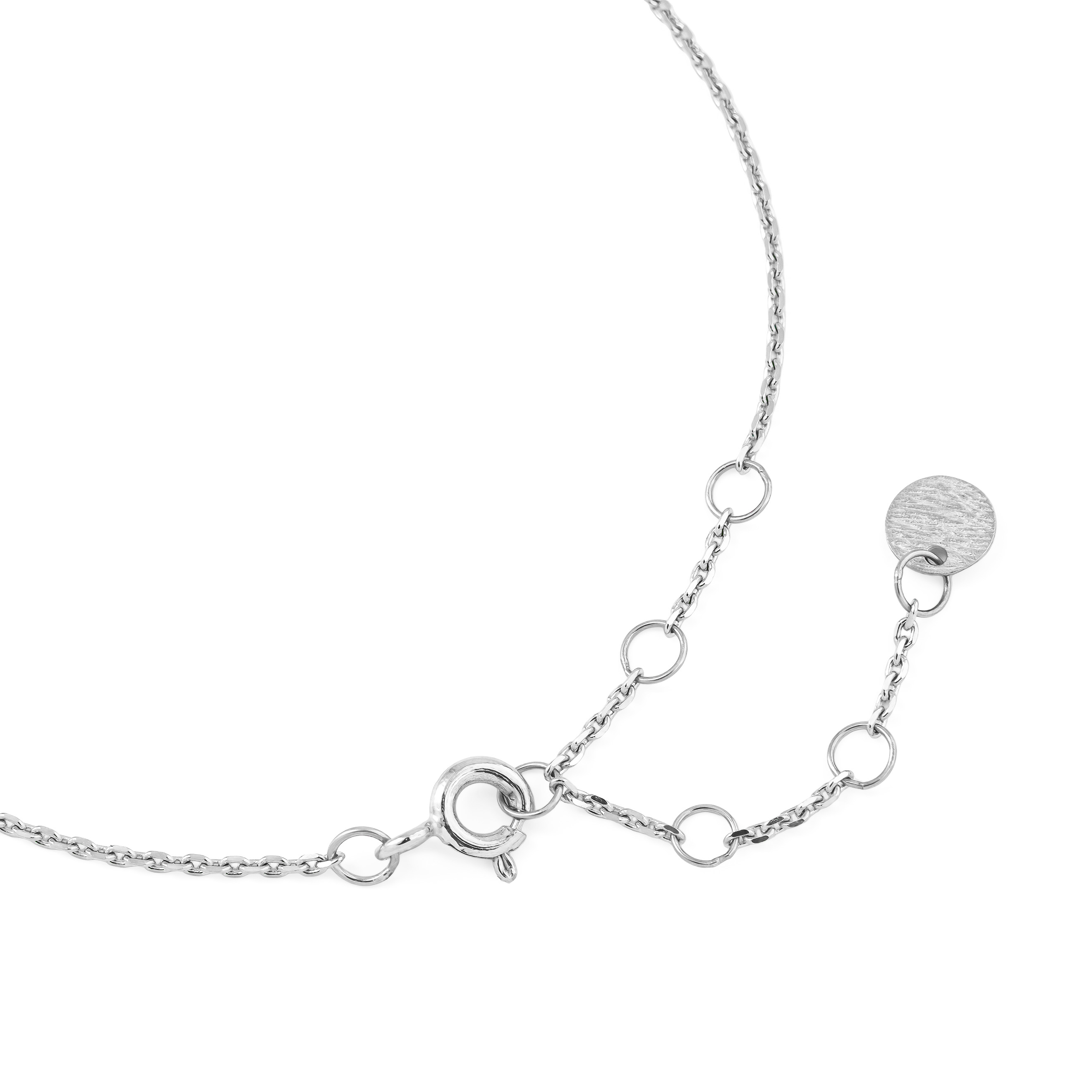 Bracelet with a cross with white gold stones