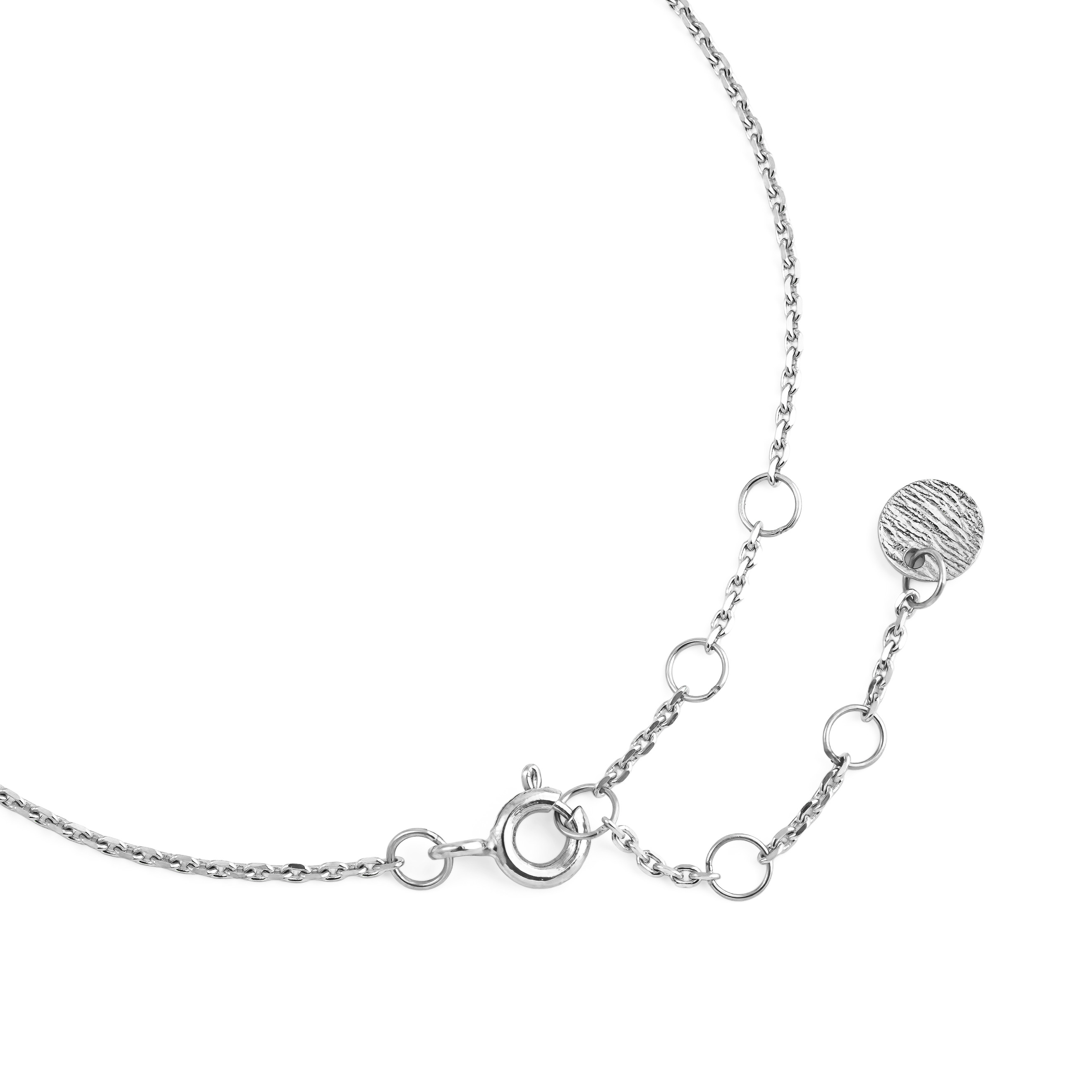 Bracelet with a small cross with white gold stones